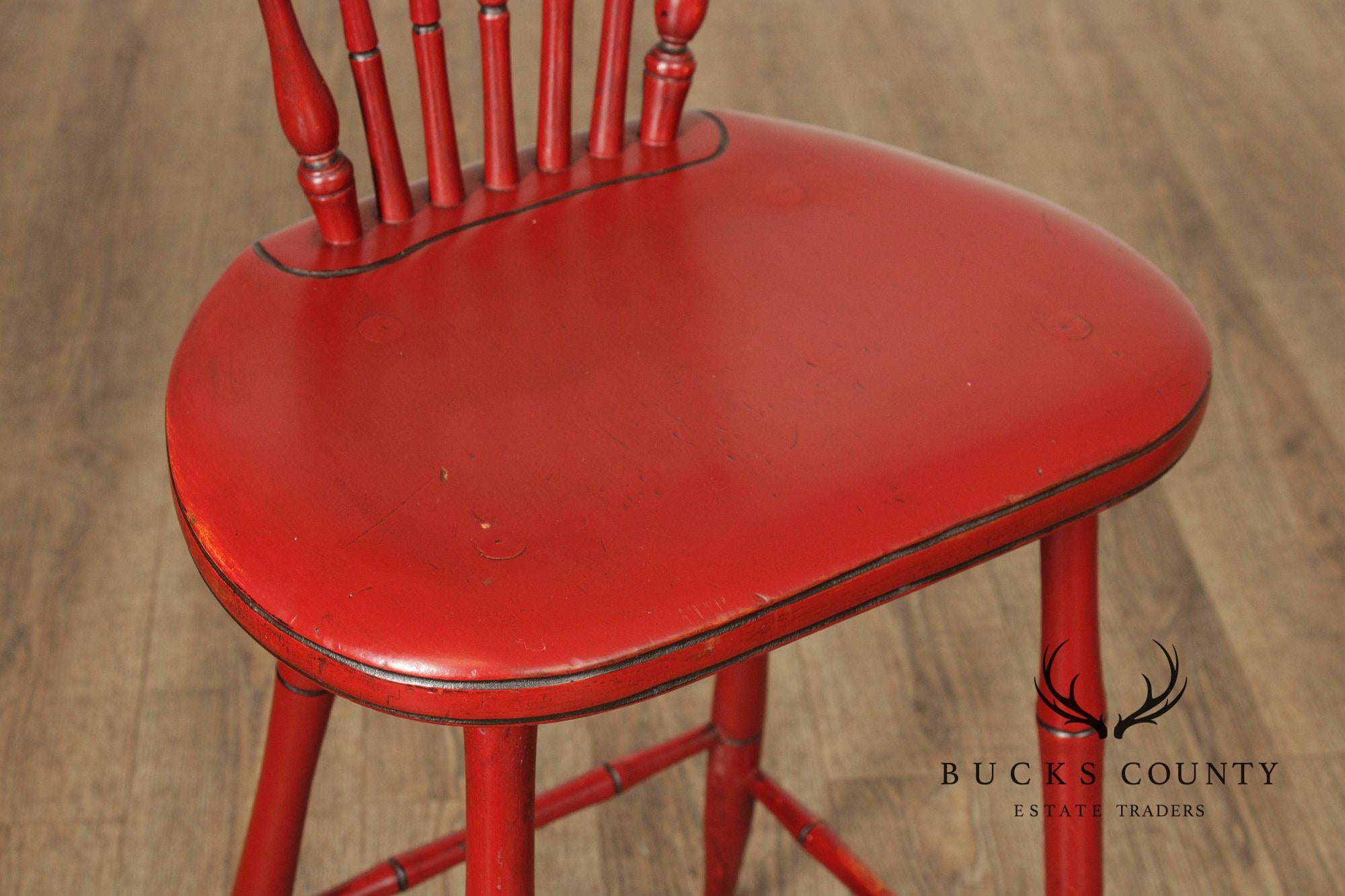 Farmhouse Style Painted Windsor Counter Stool