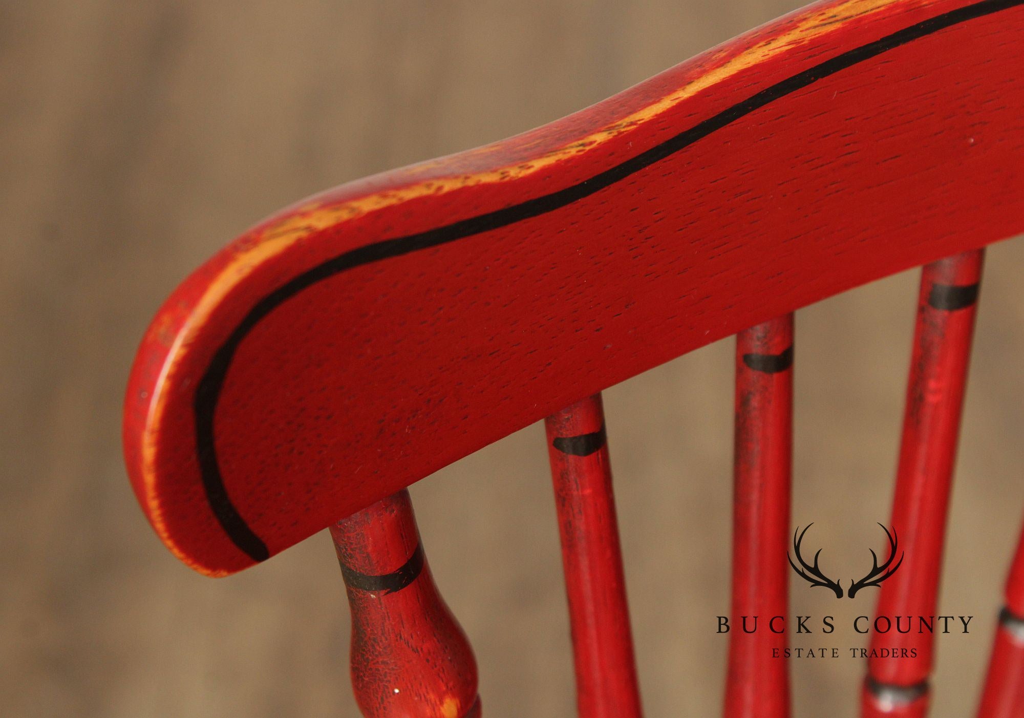 Farmhouse Style Painted Windsor Counter Stool