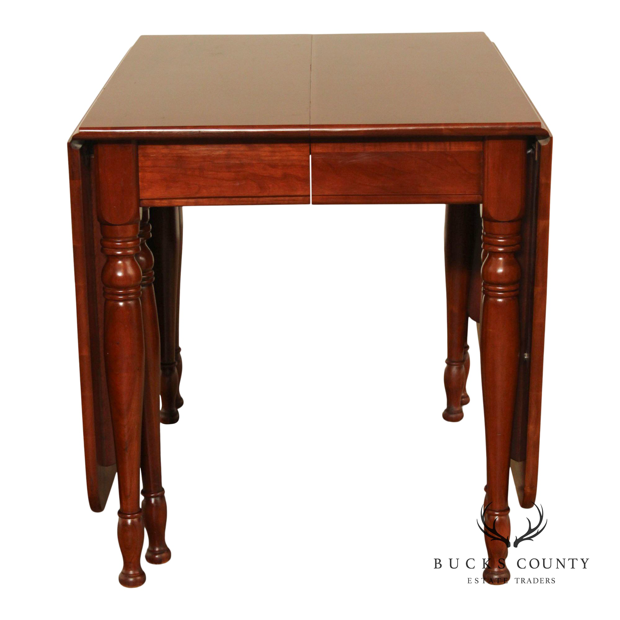 Sheraton Style Cherry Drop-Leaf Extendable Dining Table
