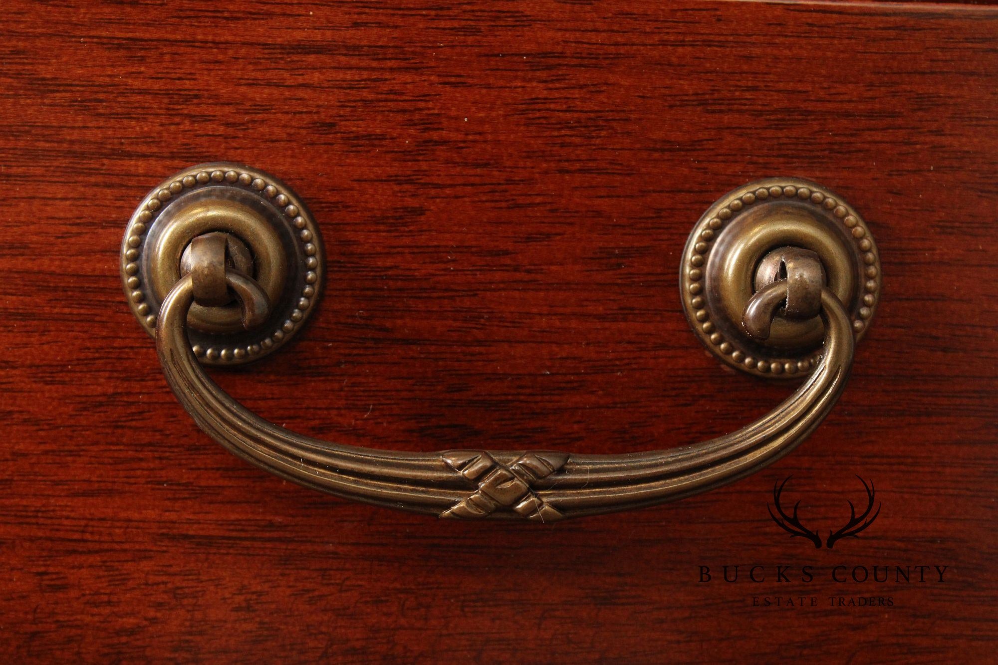Traditional Style Two Drawer Mahogany Nightstand