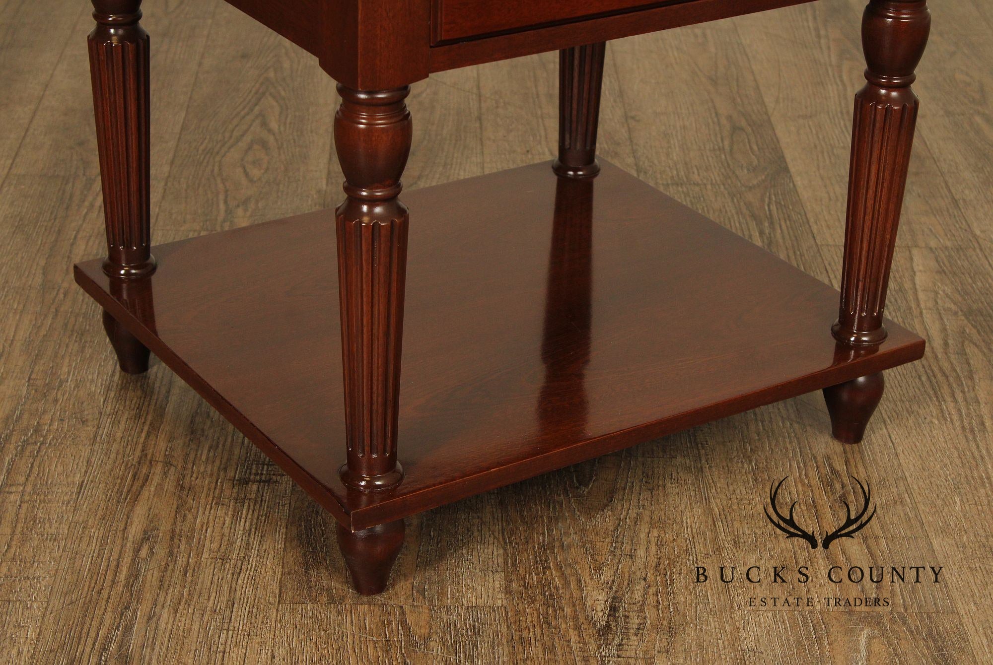Traditional Style Two Drawer Mahogany Nightstand