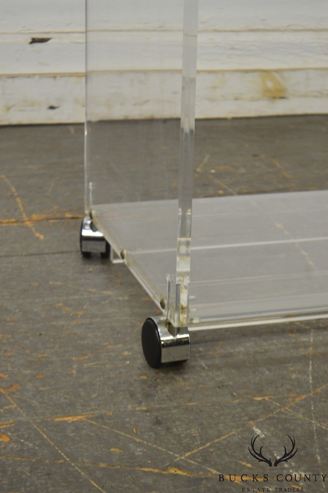 Mid Century Modern Lucite 3 Tier Serving Cart