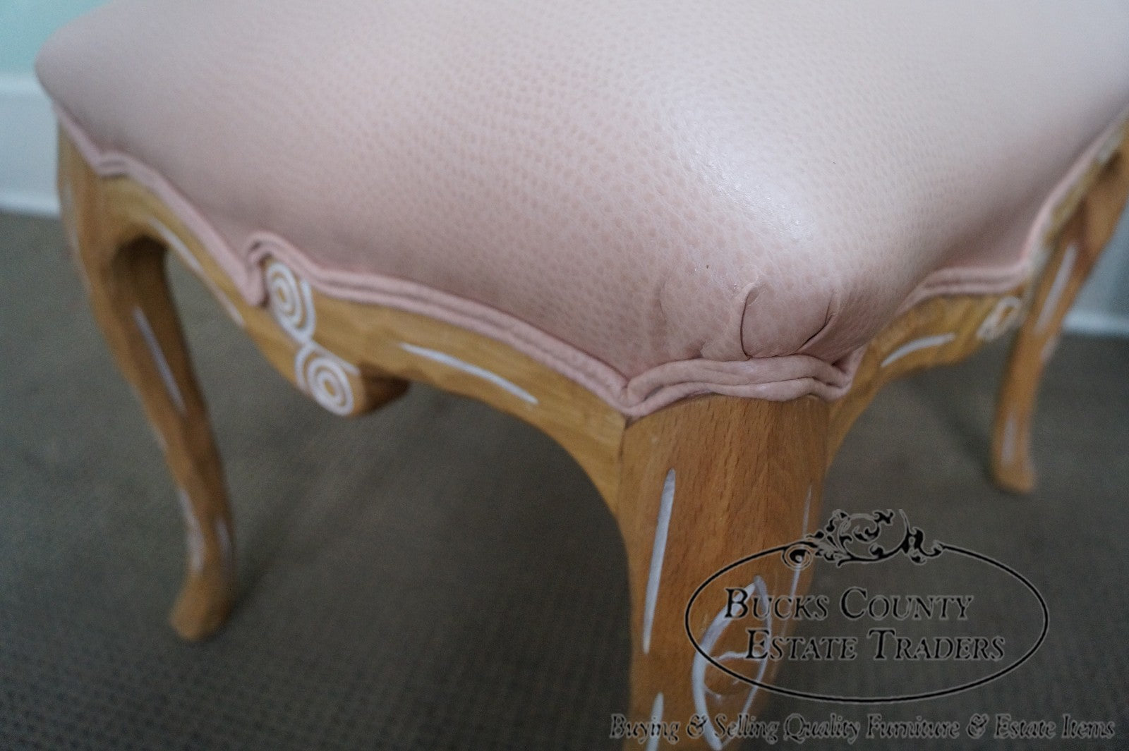 Unusual Pair of Faux Branch Leather Ottomans Benches