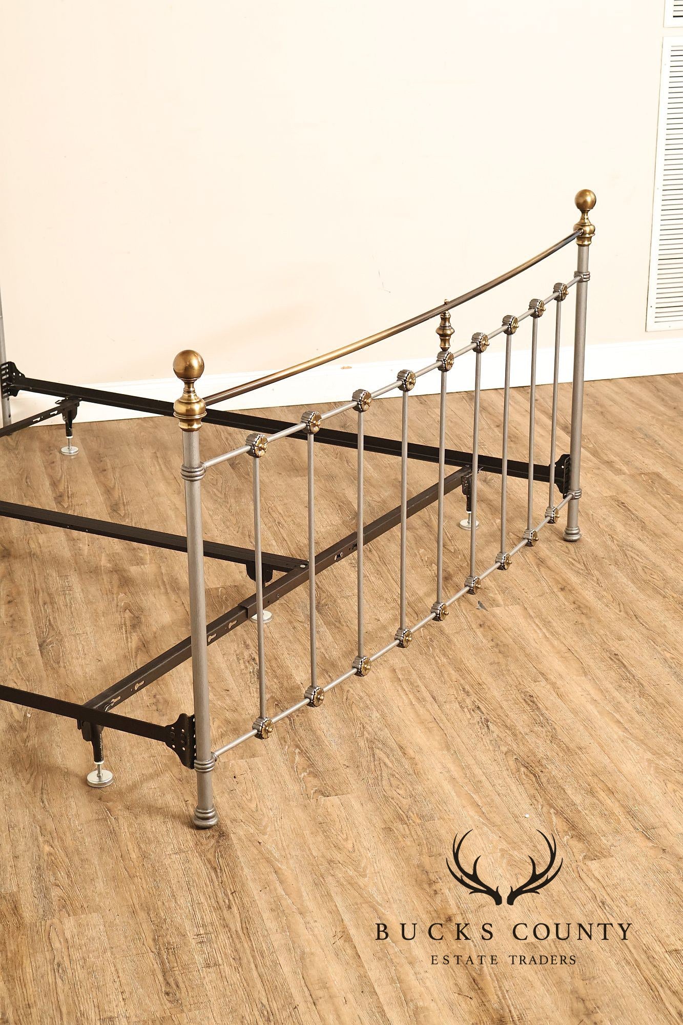 Contemporary Iron And Brass King Size Metal Bed Frame
