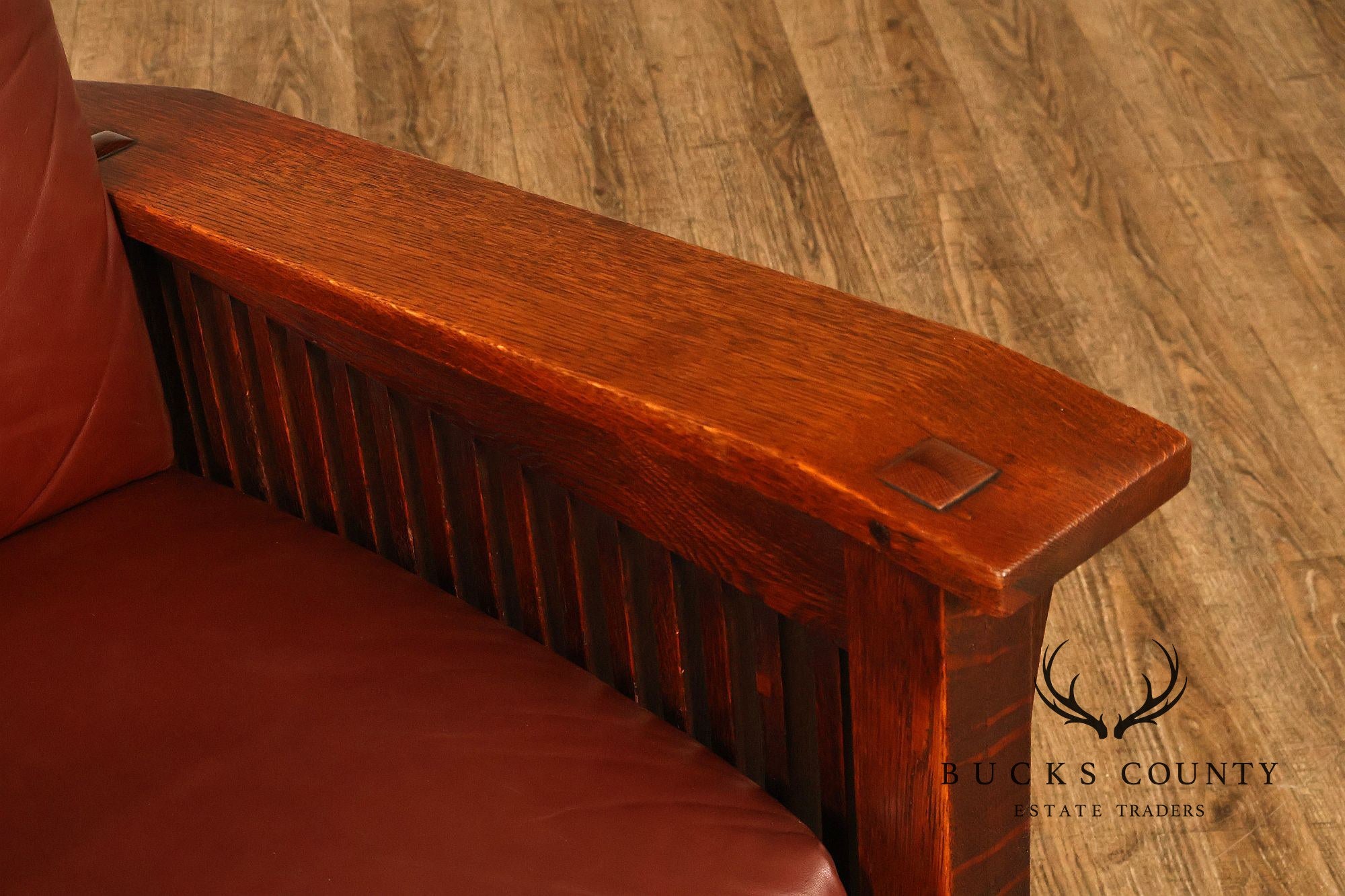 Antique Gustav Stickley No. 369 Mission Oak Reclining Morris Chair