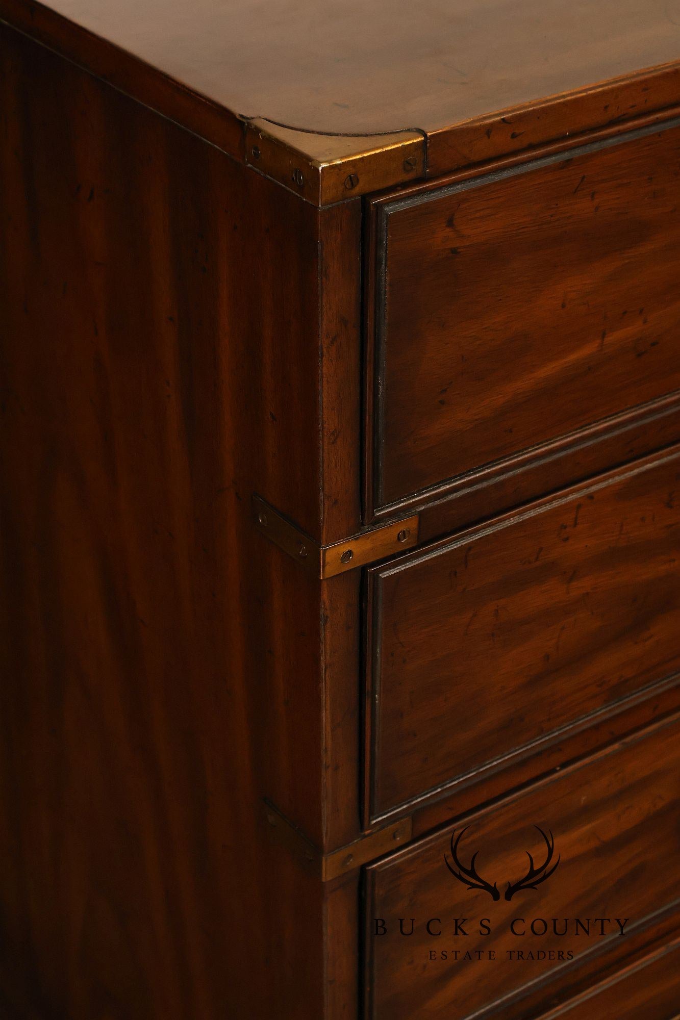 Heritage 'Kingsbridge' Collection Vintage Mahogany Campaign Style Long Dresser