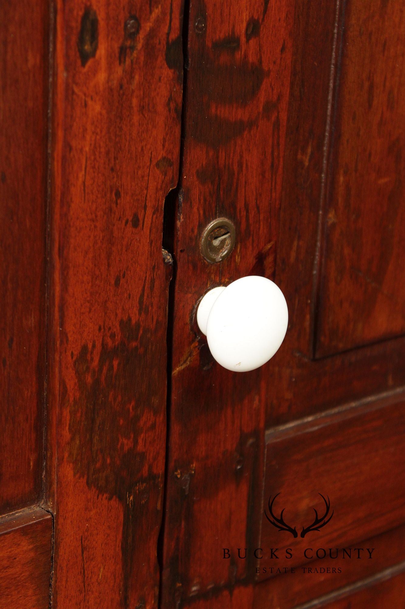 Antique Country Pine Two Door Pantry Cupboard