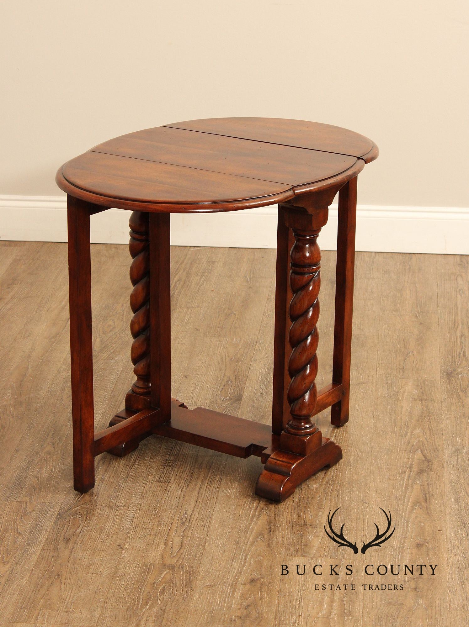 Theodore Alexander Jacobean Style Drop Leaf Side Table