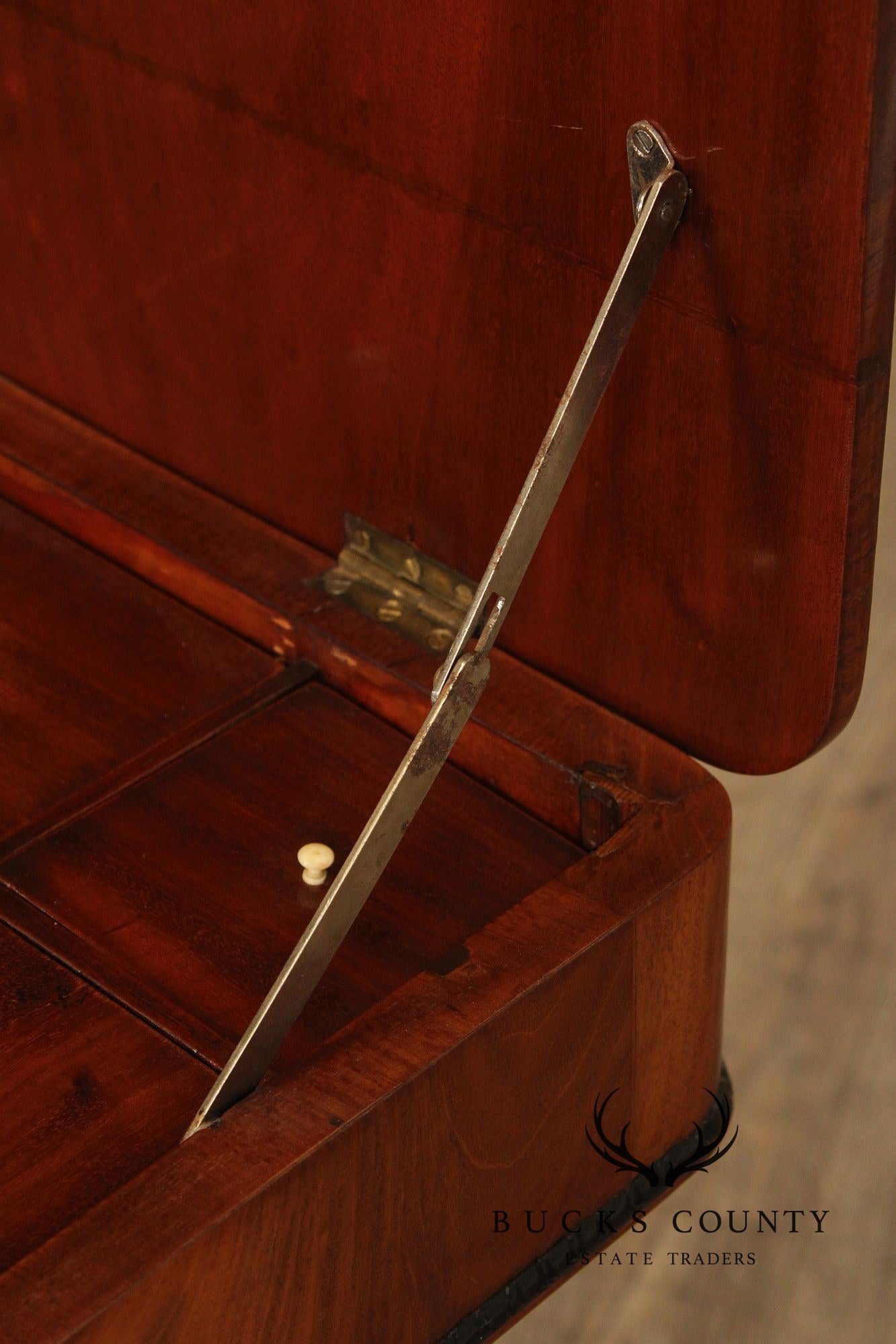 Antique English Empire Mahogany Sewing Table