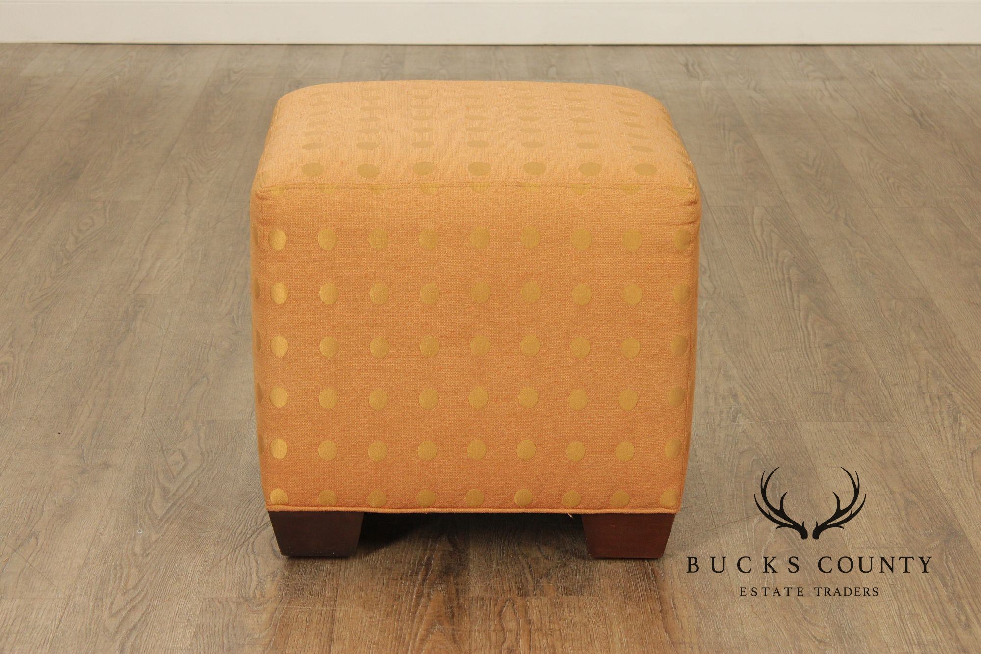 Pair of Upholstered Cube Ottomans
