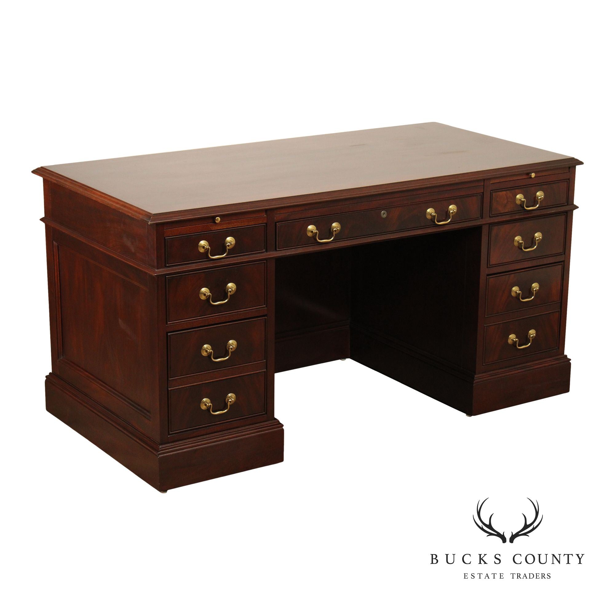 Jasper Cabinet Mahogany Pedestal Executive Desk