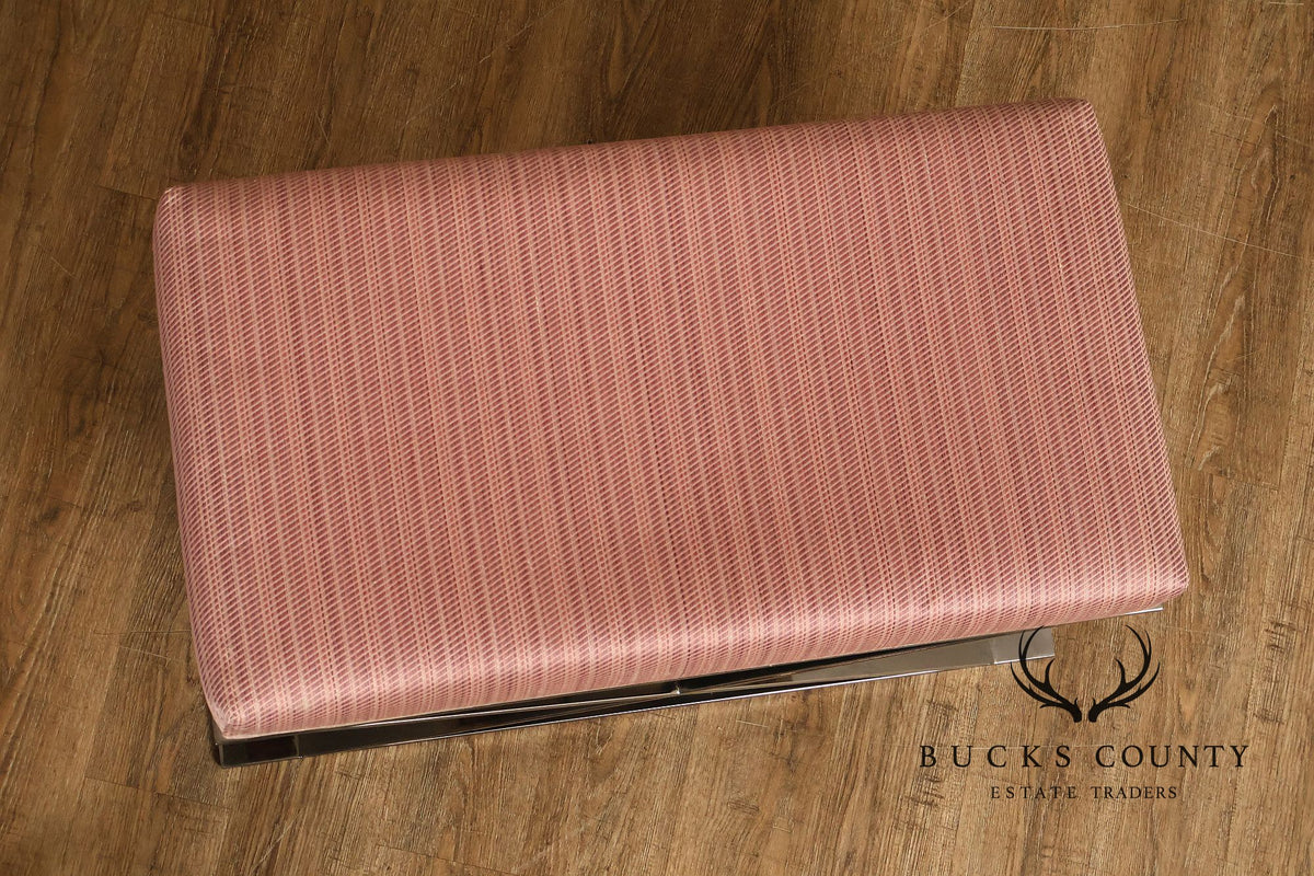 Milo Baughman Chrome X-Base Bench