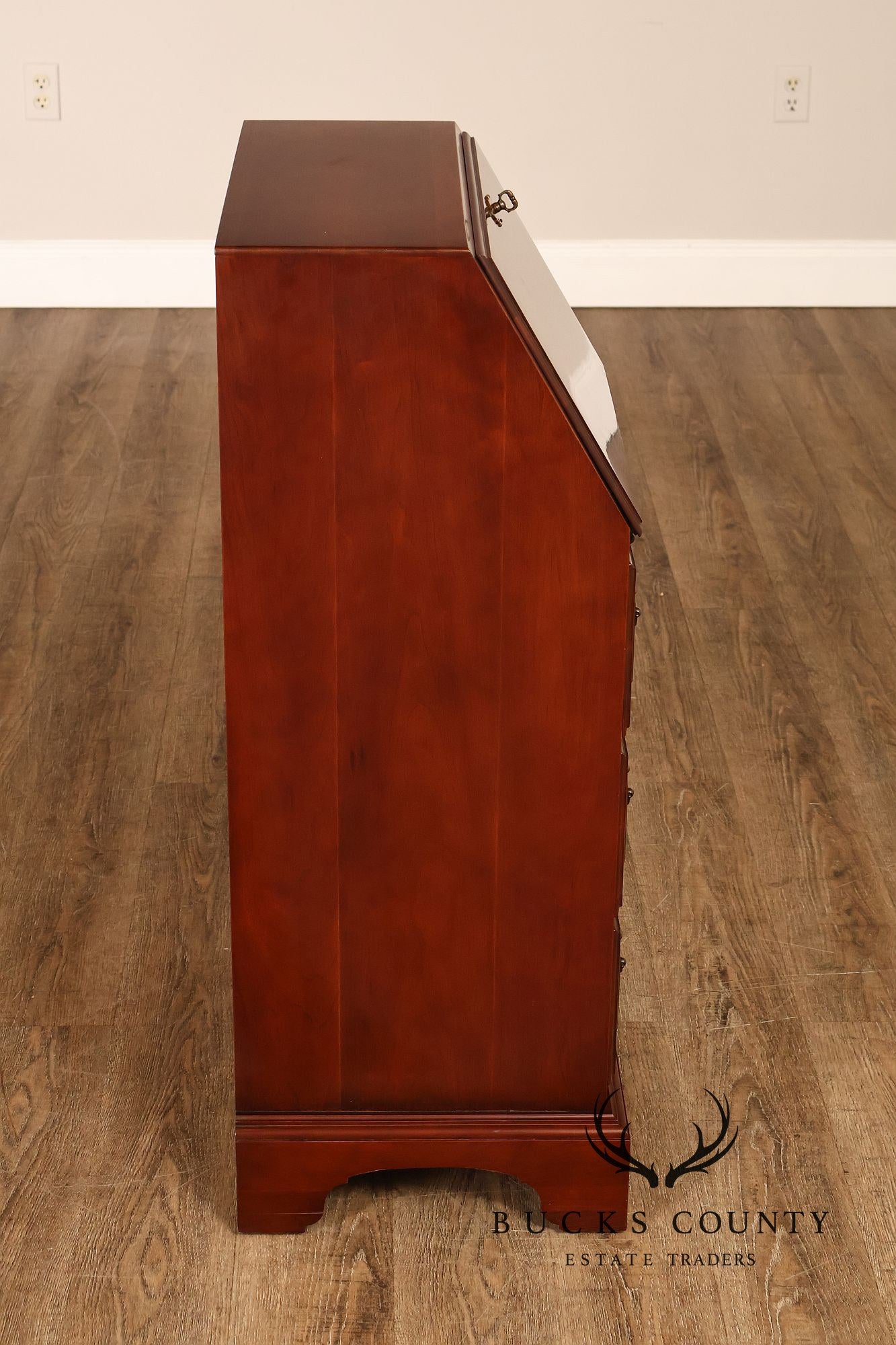 J.B. Van Sciver Co. Colonial Style Cherry Narrow Slant Front Desk