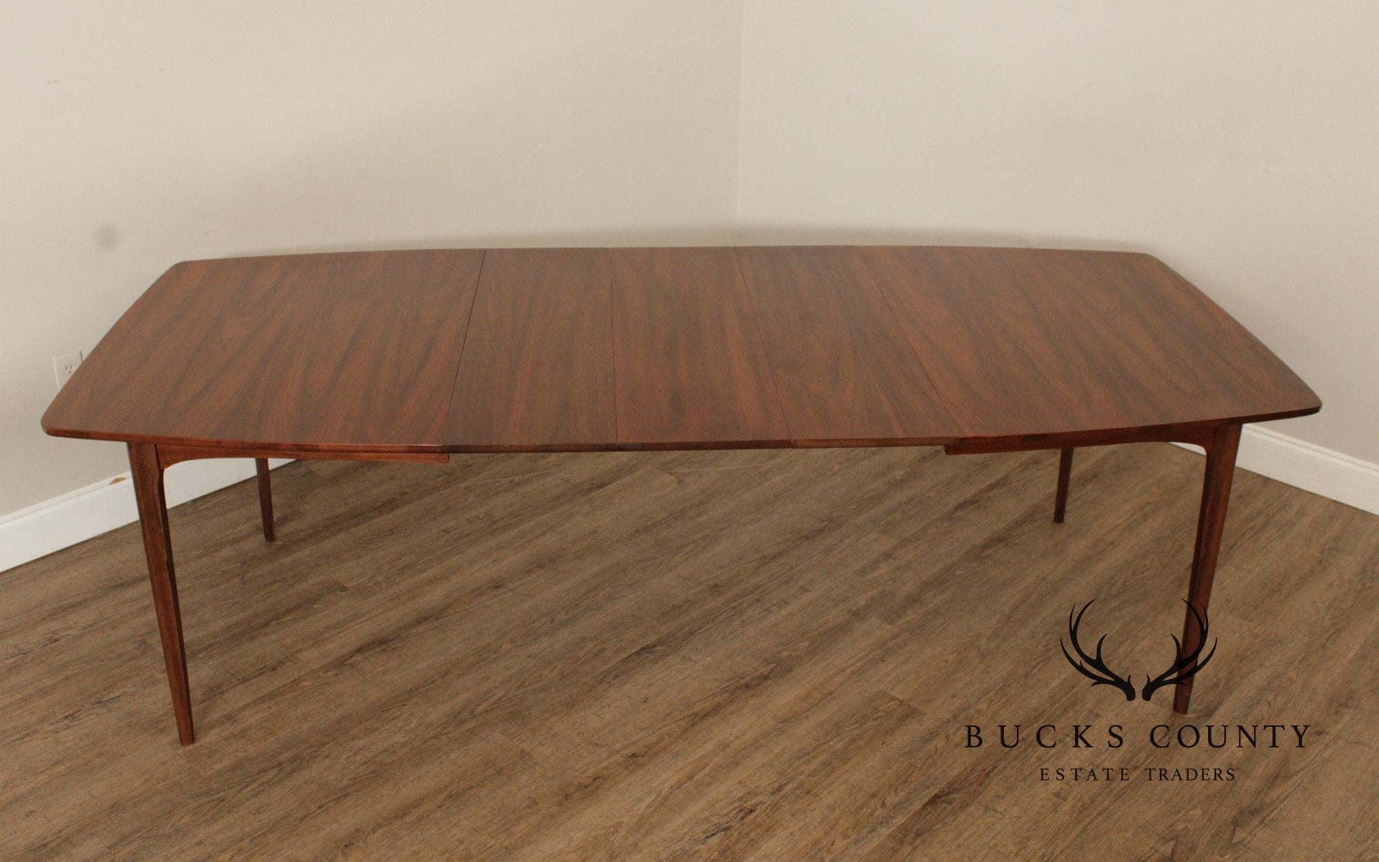 Kent Coffey Perspecta Mid Century Modern Walnut Extendable Dining Table