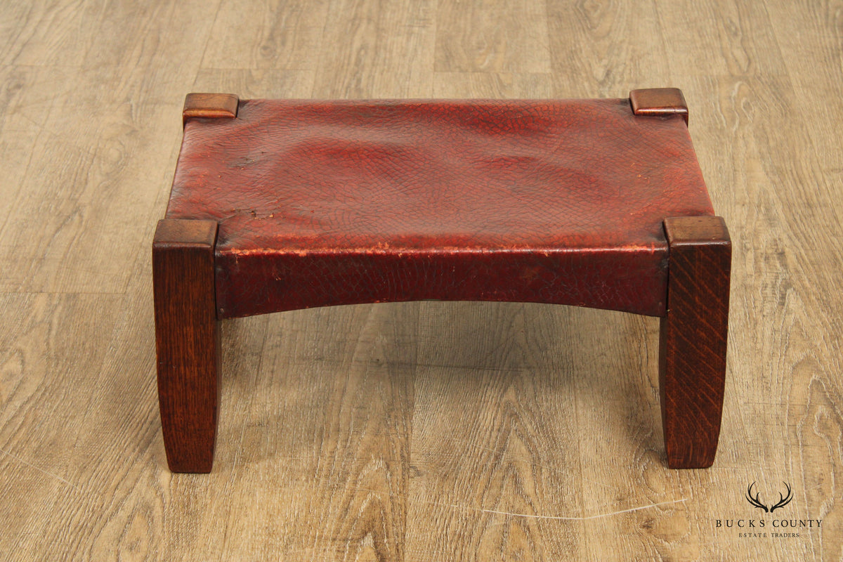 Antique Stickley Brothers Mission Oak Ottoman Model #324 1/2