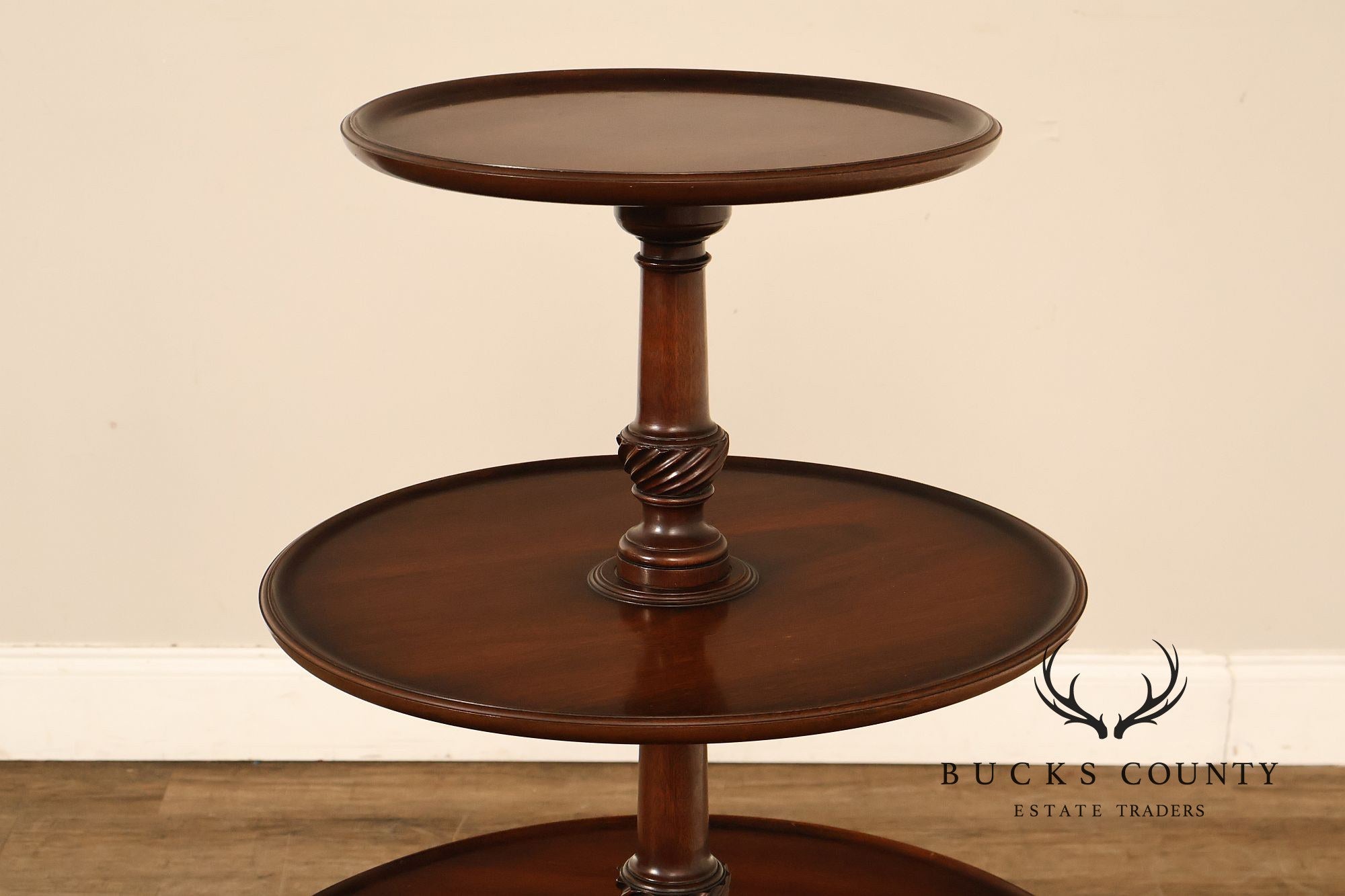 Kittinger Colonial Williamsburg CW 25 George III Style Mahogany Dumbwaiter Table
