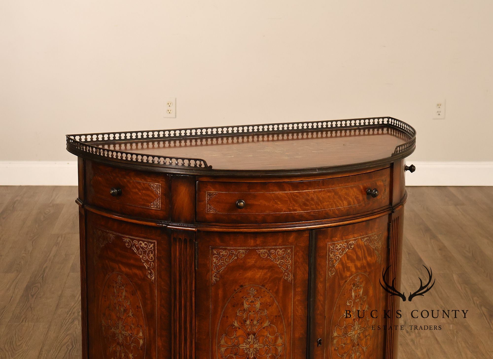 Theodore Alexander Demilune Console Cabinet