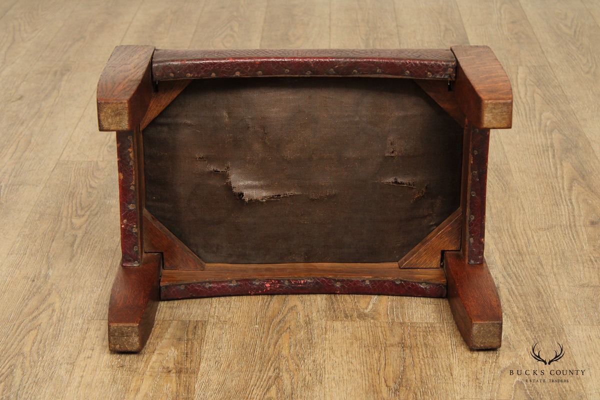 Antique Stickley Brothers Mission Oak Ottoman Model #324 1/2