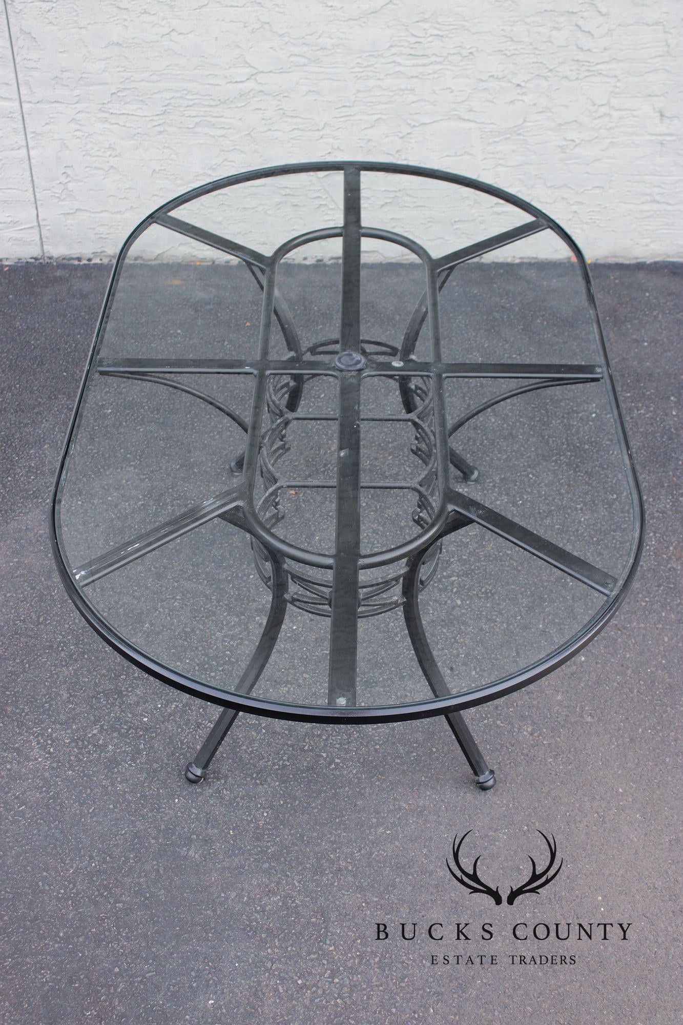 Woodard Delphi Collection Cast Aluminum Outdoor Patio Dining Table With Six Chairs Set