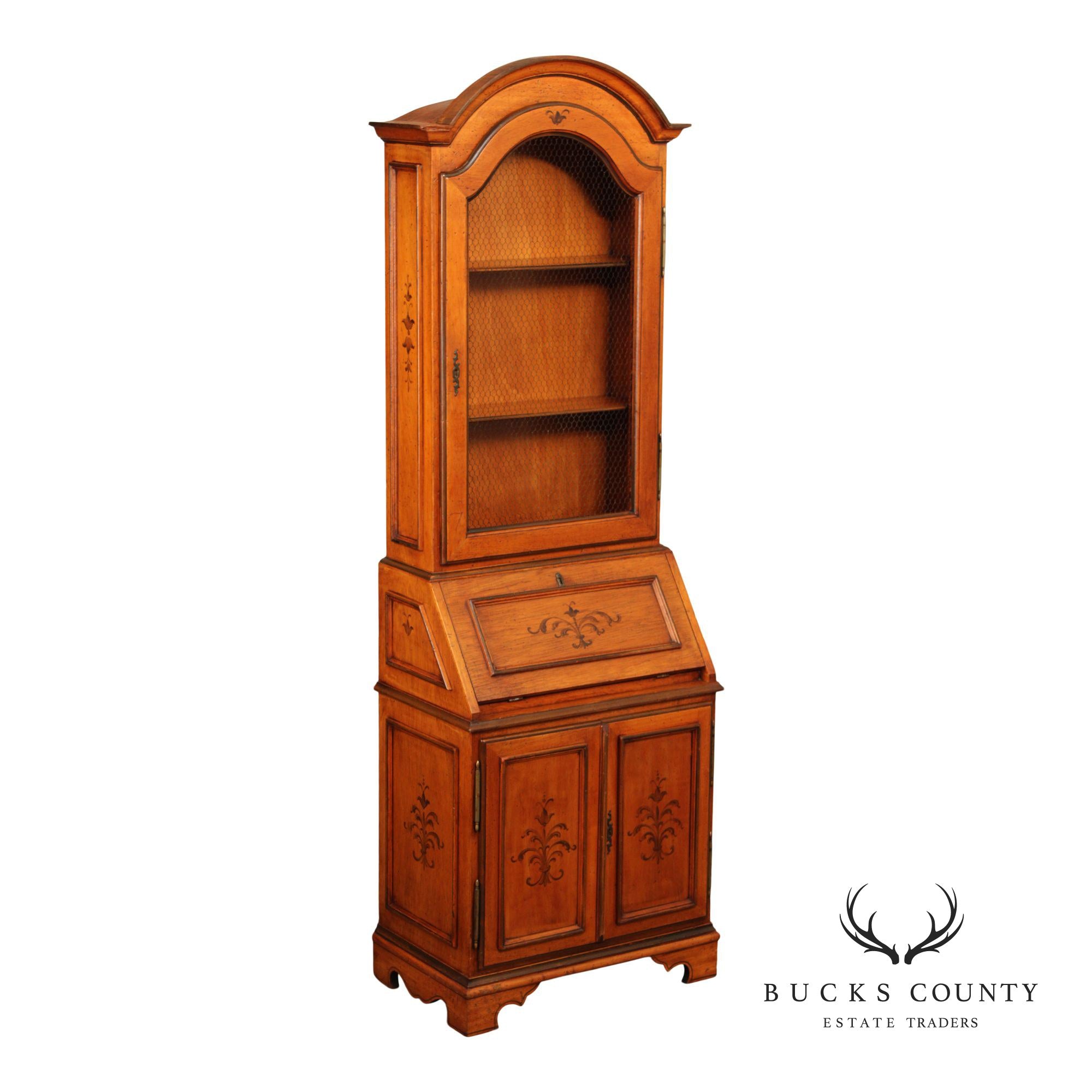 Italian Provincial Style Secretary Bookcase