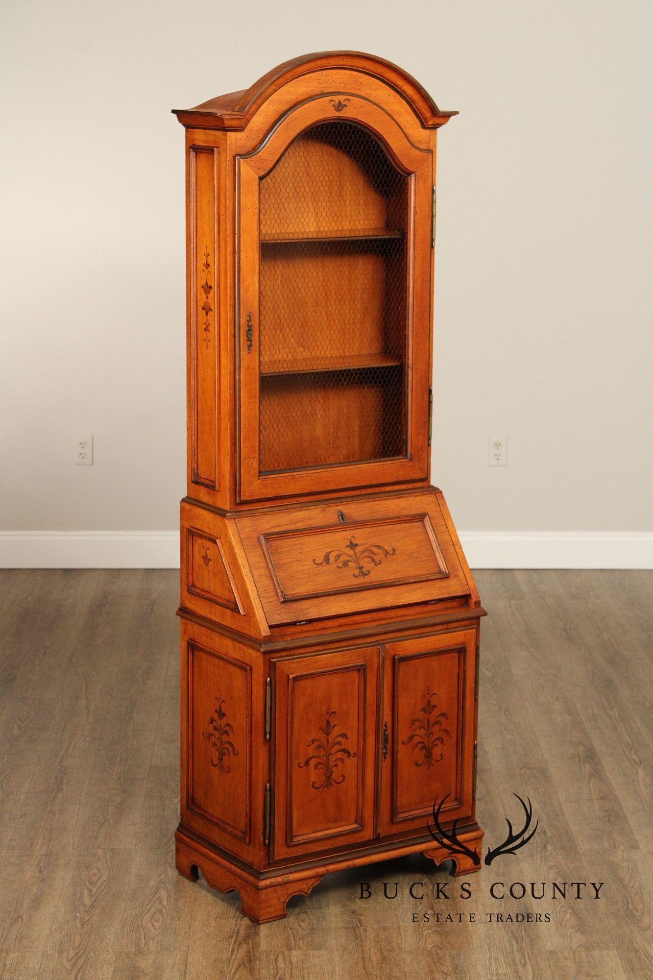 Italian Provincial Style Secretary Bookcase