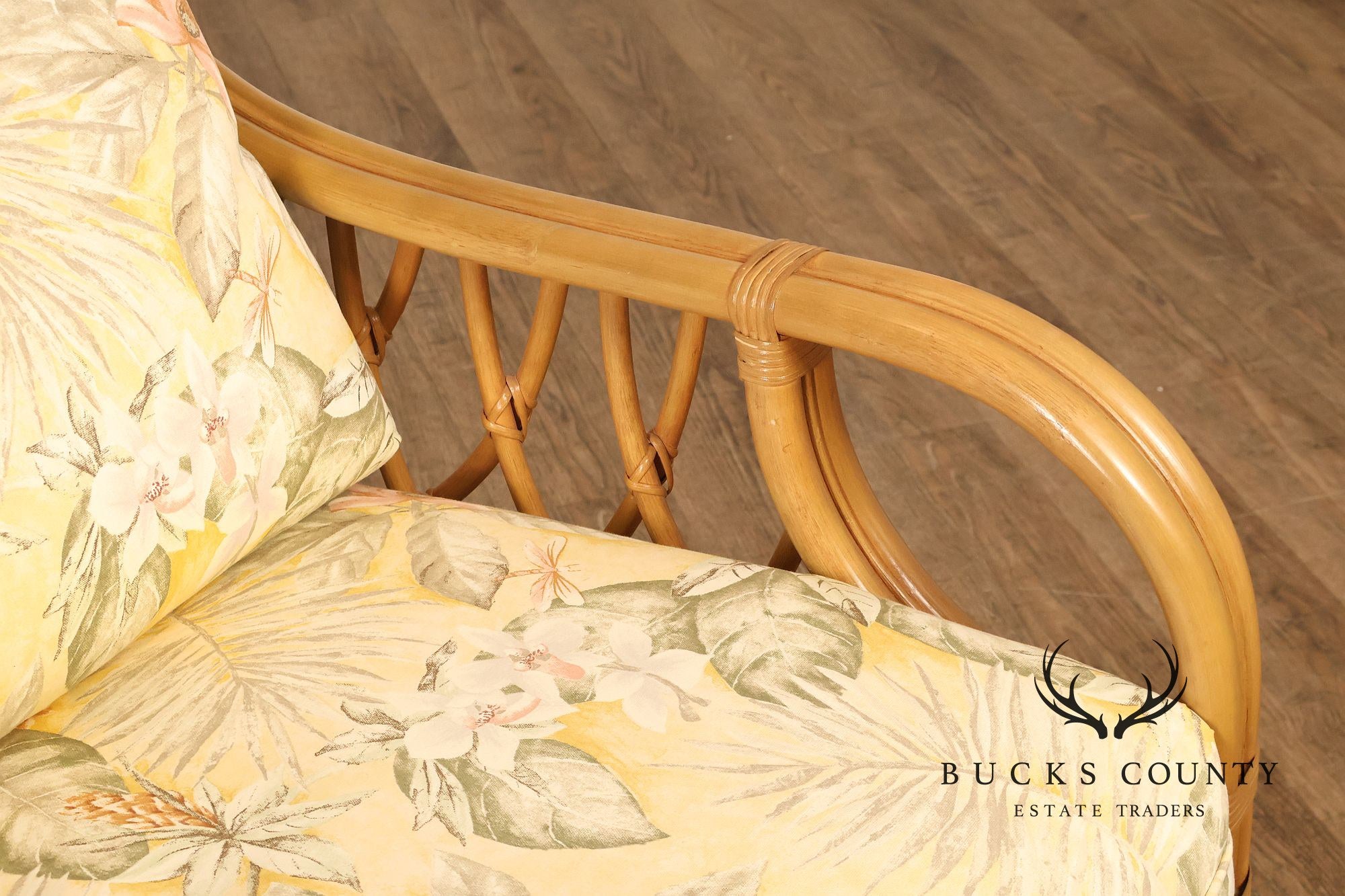 Laneventure Tradewinds Rattan Armchair and Ottoman