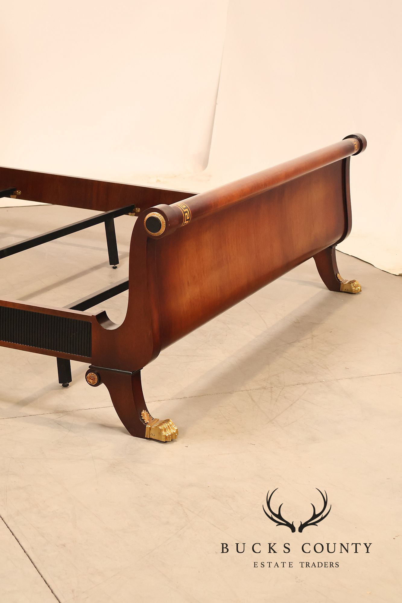 Mariner Fine Furniture Empire Style King Size Mahogany Sleigh Bed