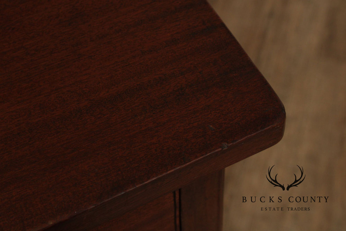 Antique Mahogany Two-Drawer Console Table