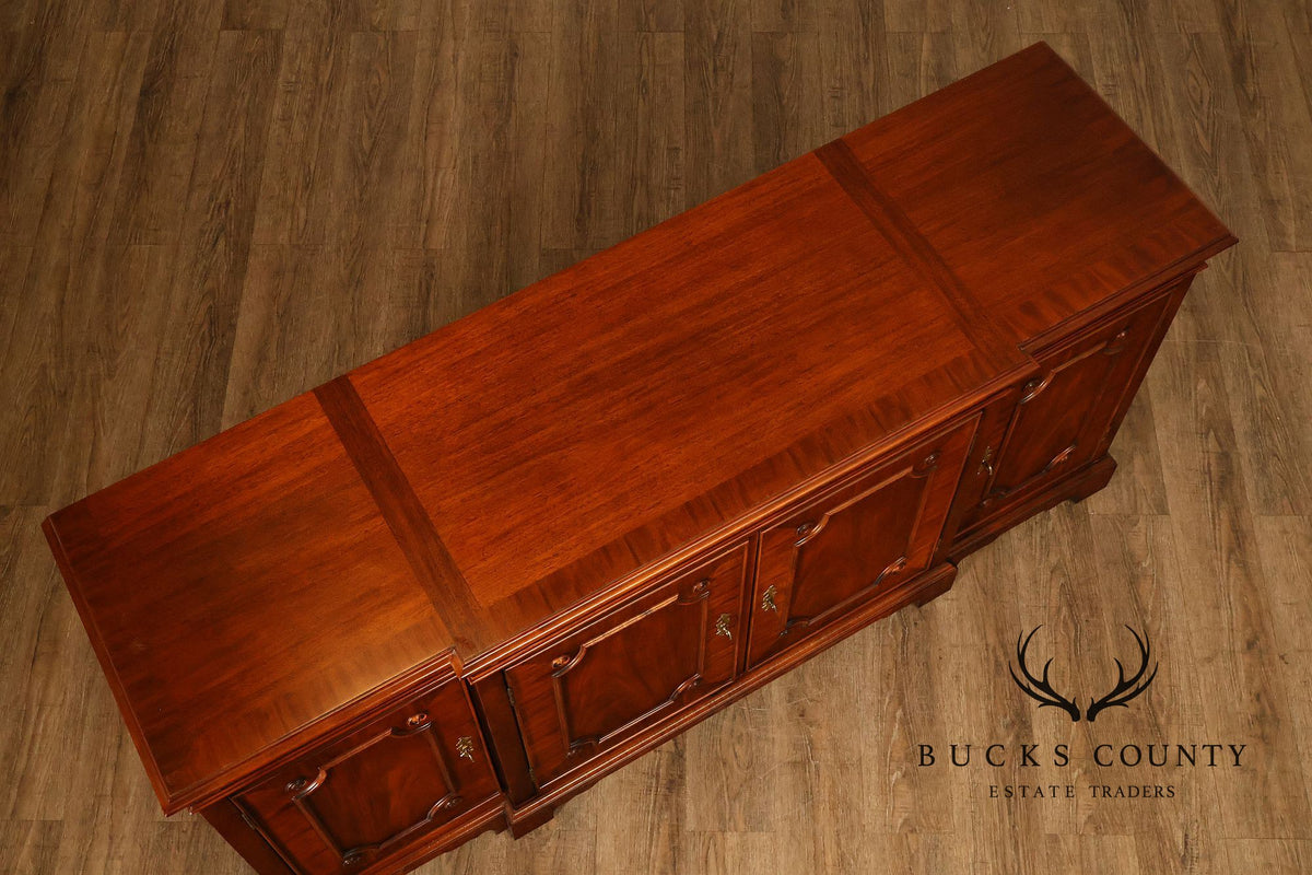 Century Furniture Georgian Style Mahogany Four-Door Buffet Sideboard