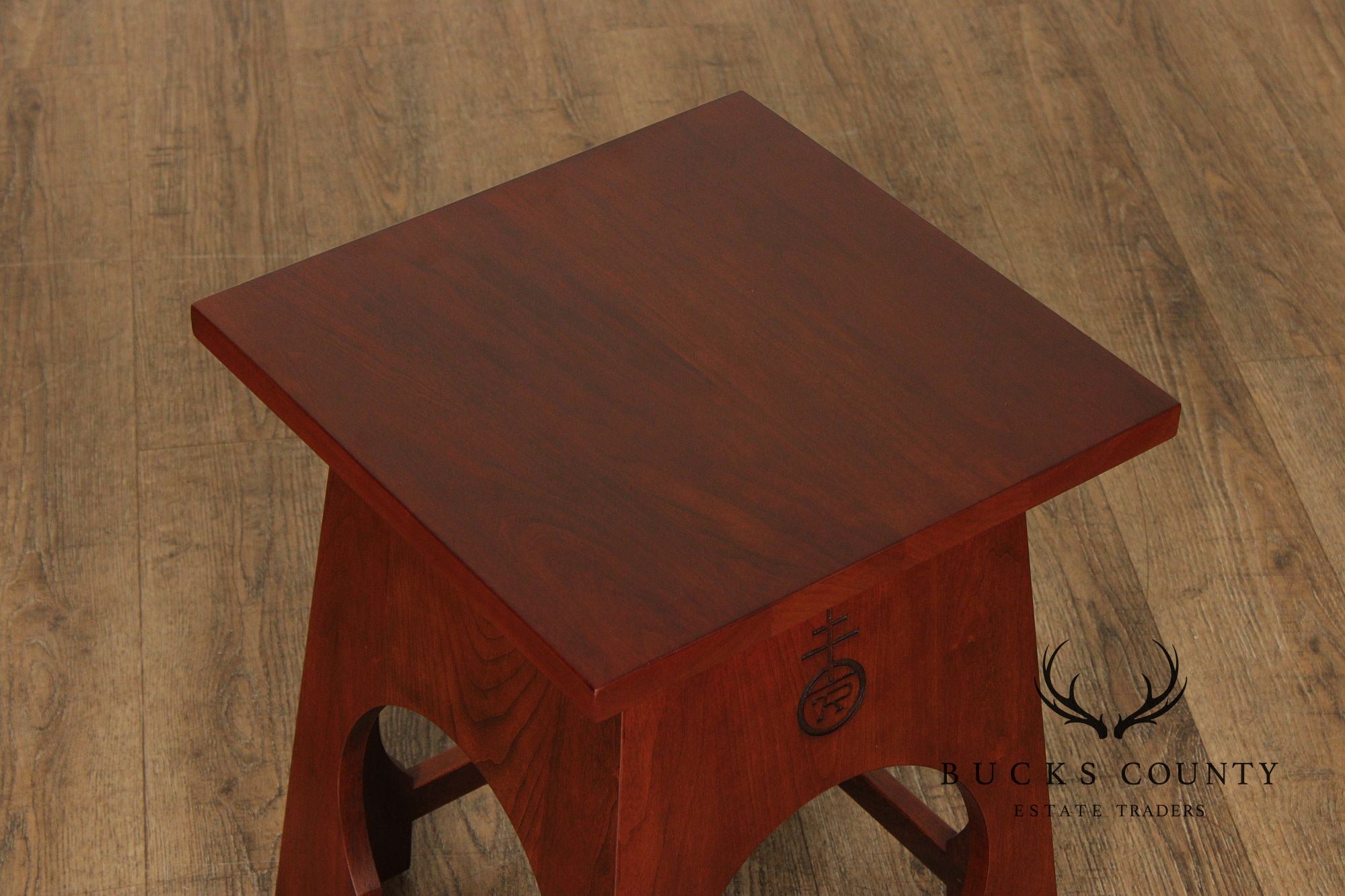 Stickley Mission Collection Pair Of Cherry Roycroft Taboret Side Tables