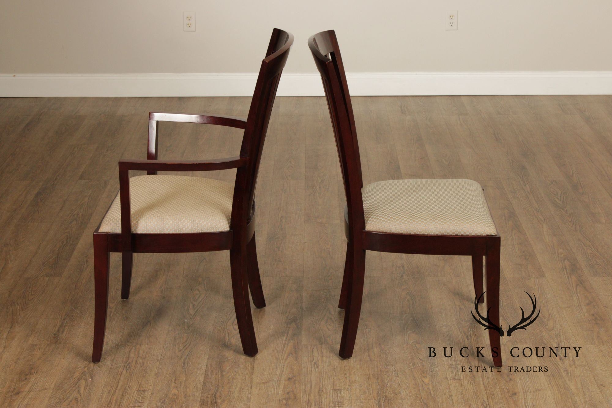Stickley Set of Ten Cherry 'Bayonne' Dining Chairs