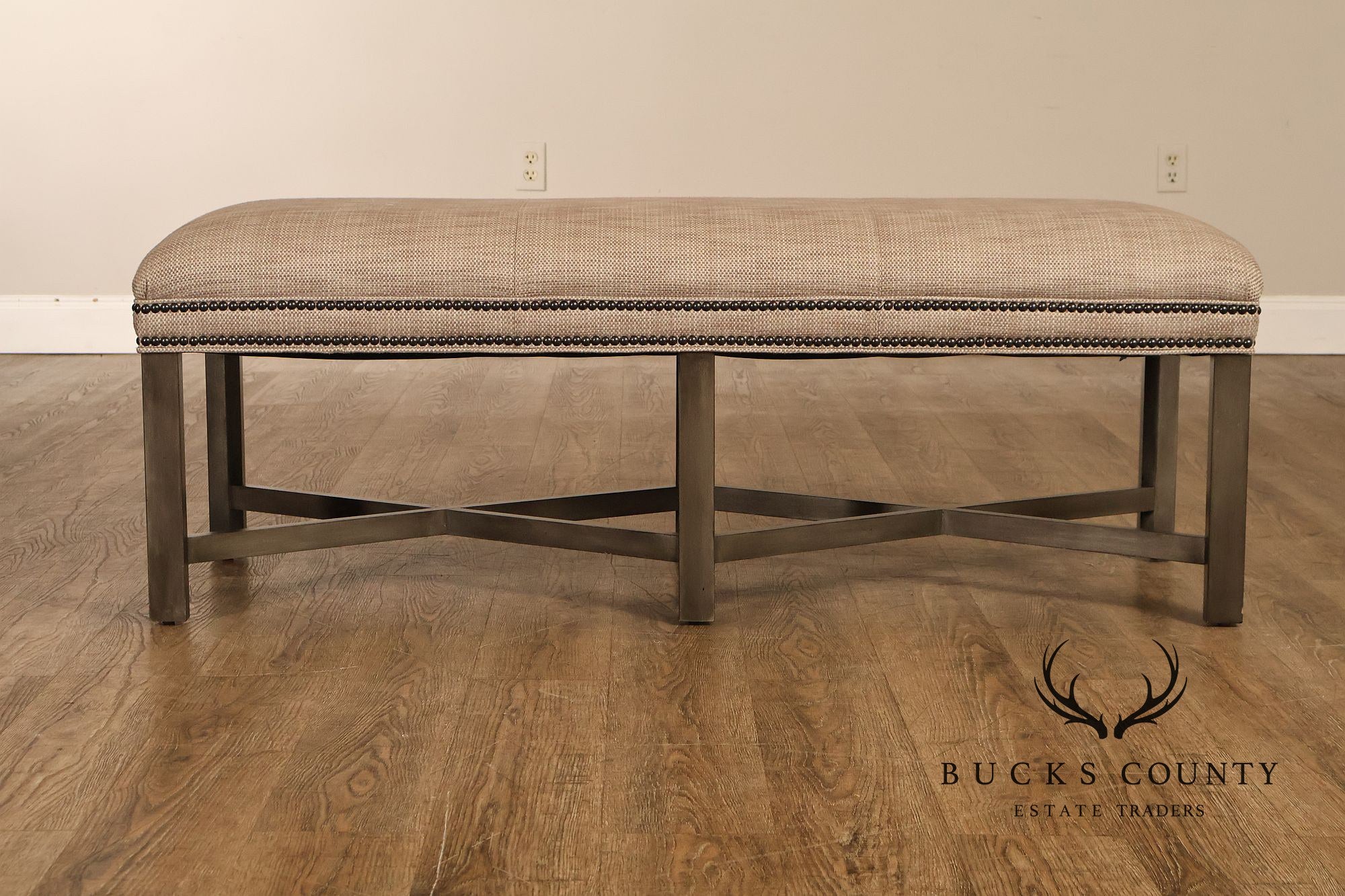 Ethan Allen Lyle Contemporary Upholstered Bench