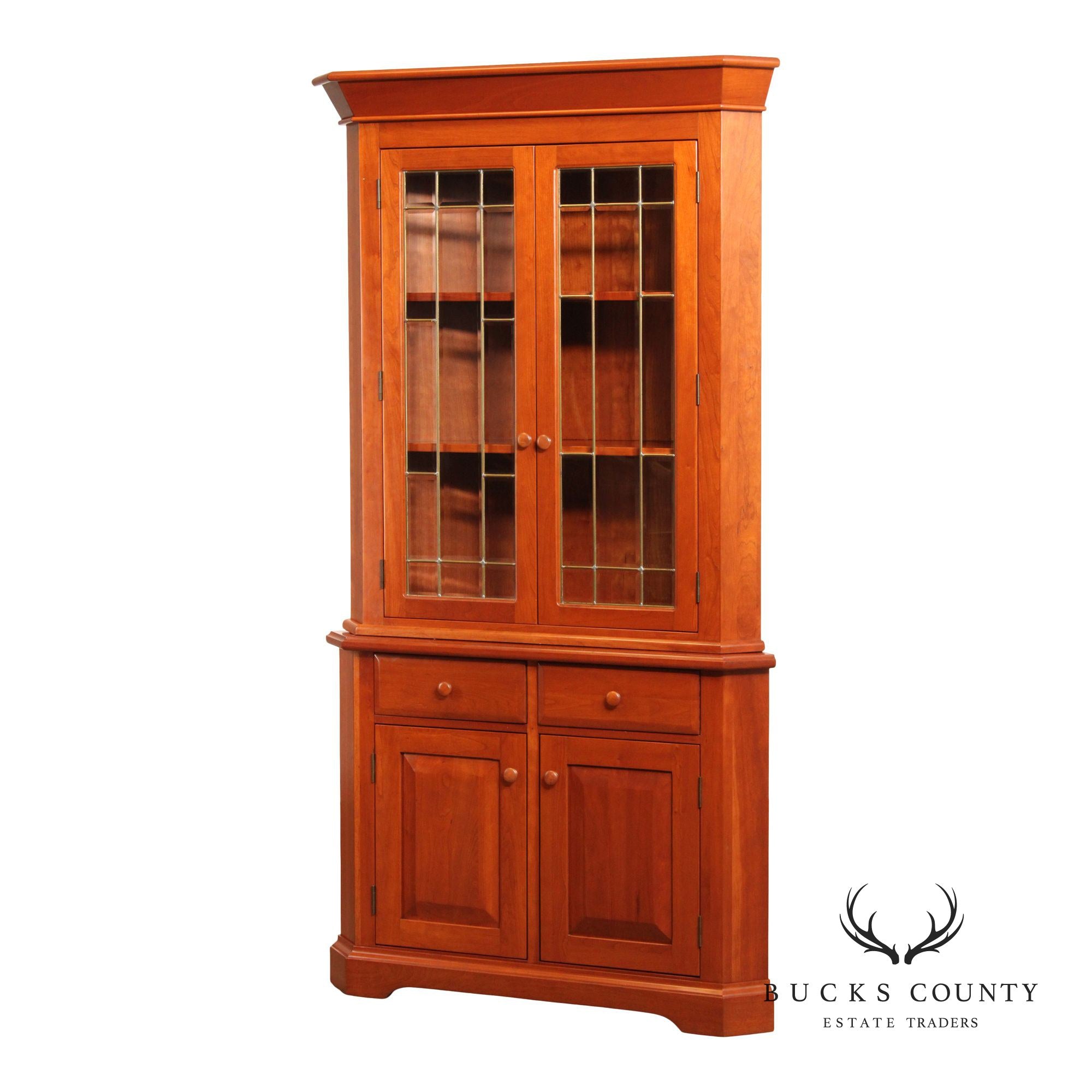 Hunt Country Furniture Cherry Corner Cabinet