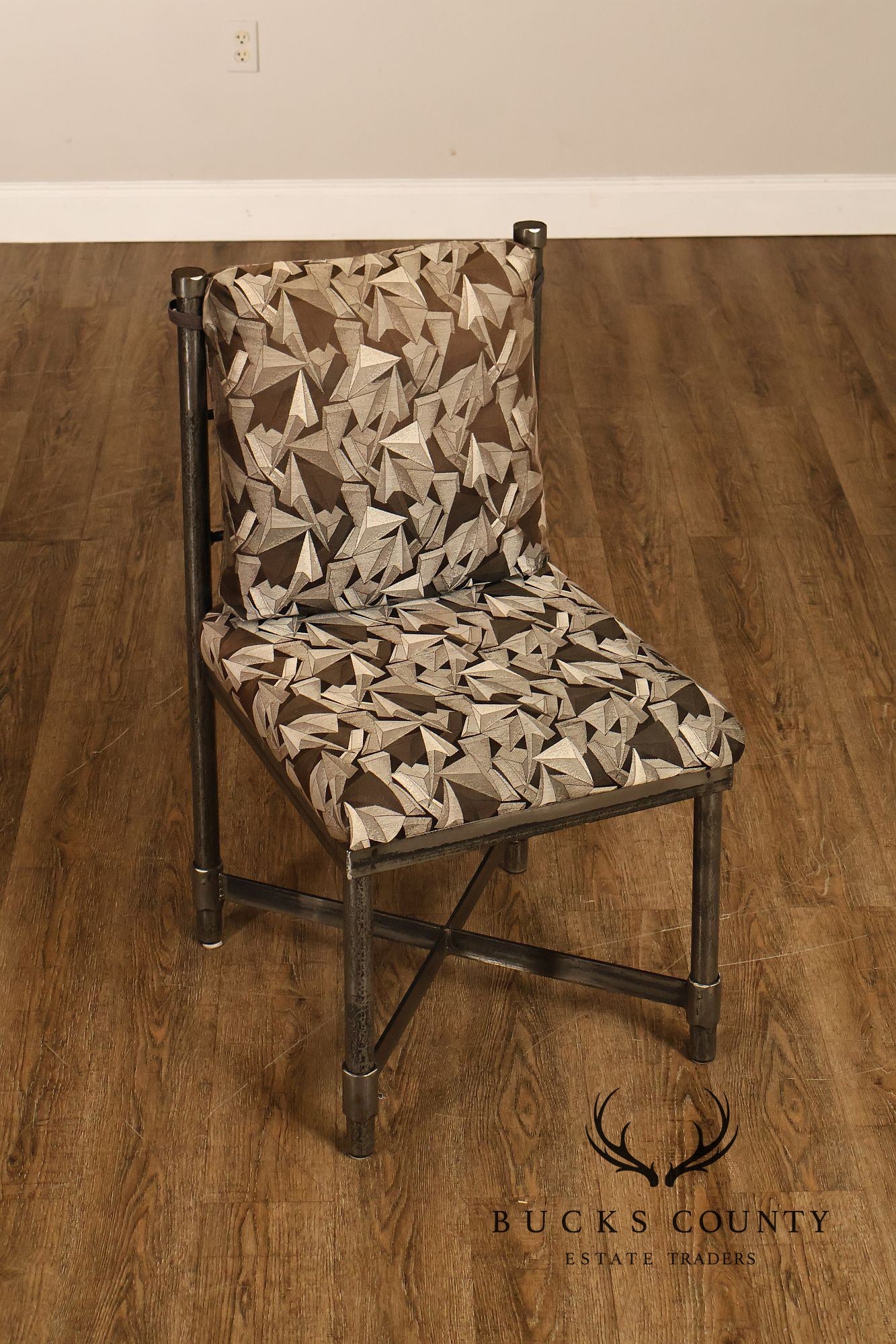 Swaim Industrial Set of Four Iron Dining Chairs
