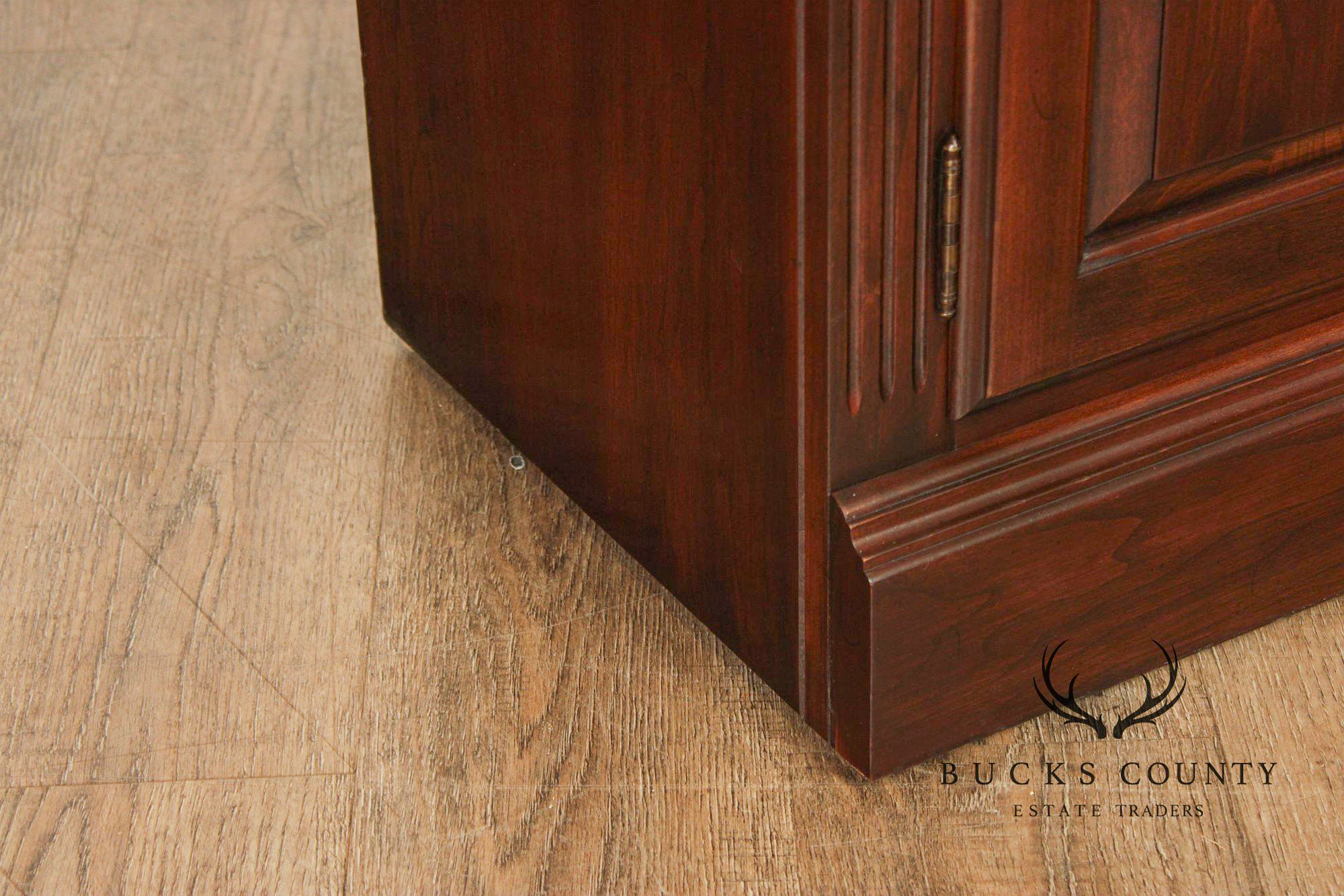 Ethan Allen Georgian Style Cherry Lighted Bookcase