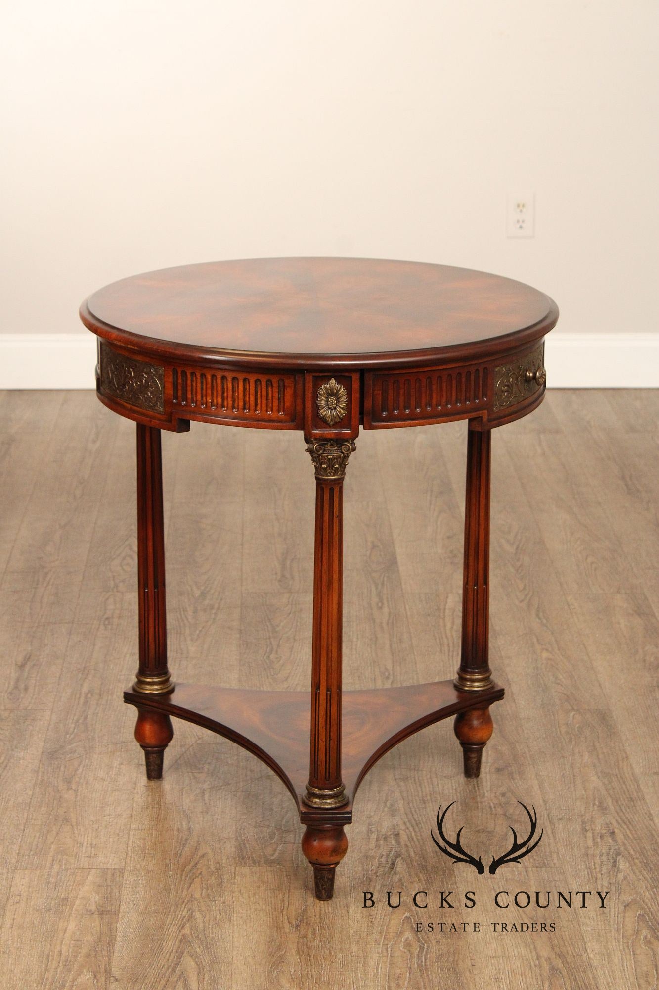 Theodore Alexander 'Flames in Corinth'  Round Mahogany Side Table