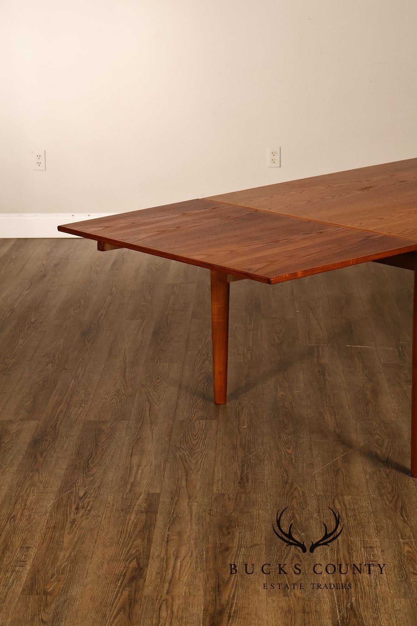 Danish Modern Teak Draw-Leaf Dining Table