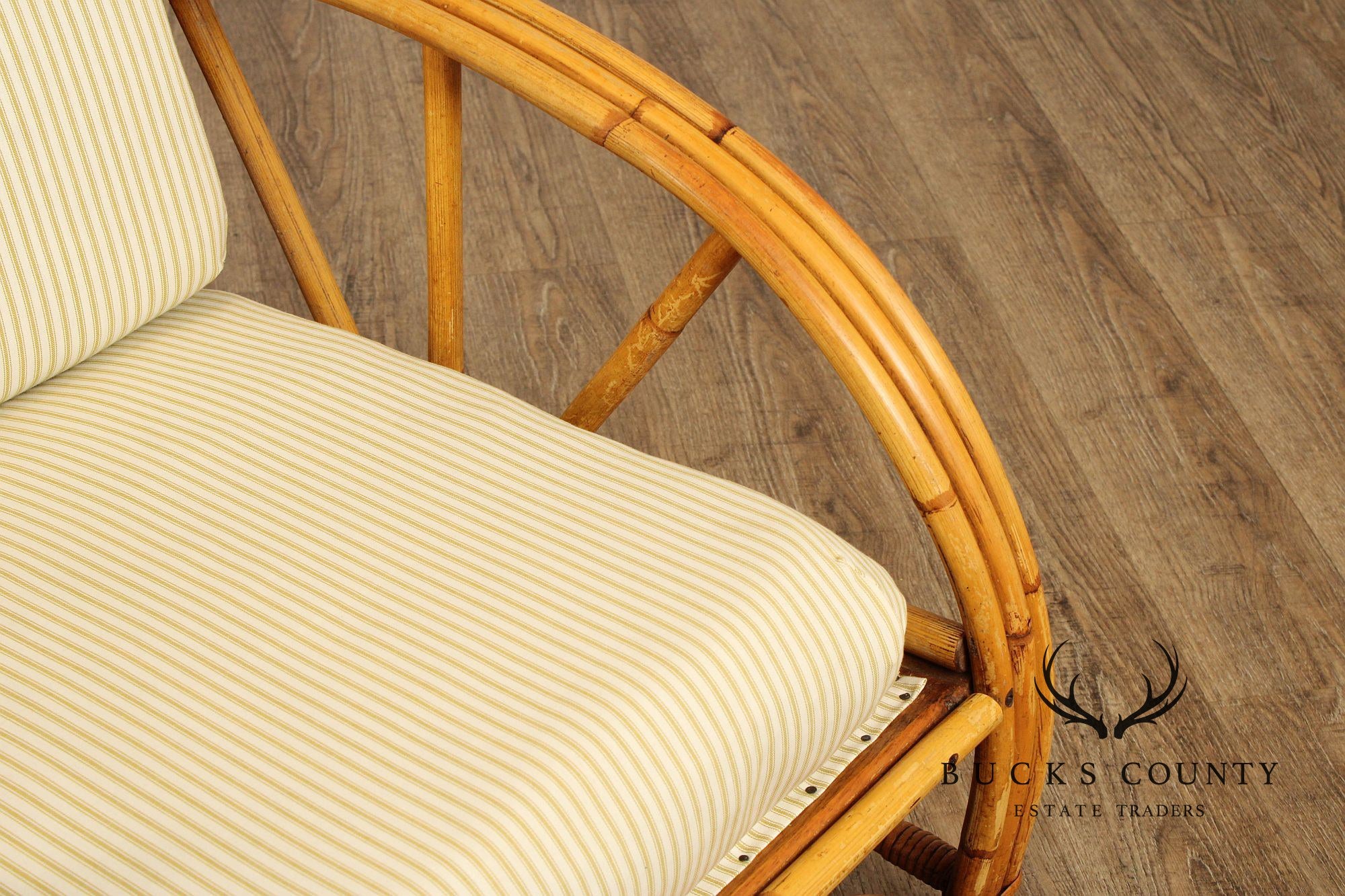 Vintage Bent Bamboo Lounge Armchair