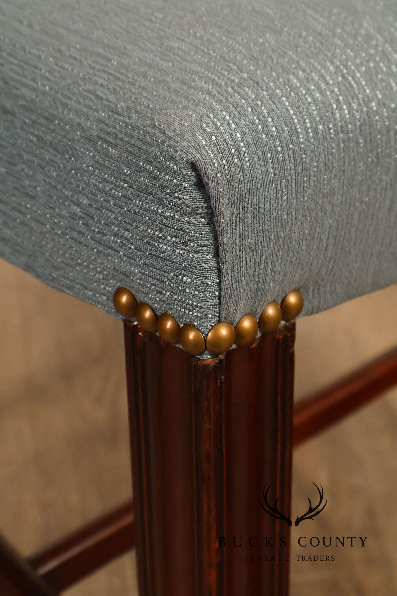 1940's Chippendale Style Set Of Six Mahogany Ladder Back Dining Chairs