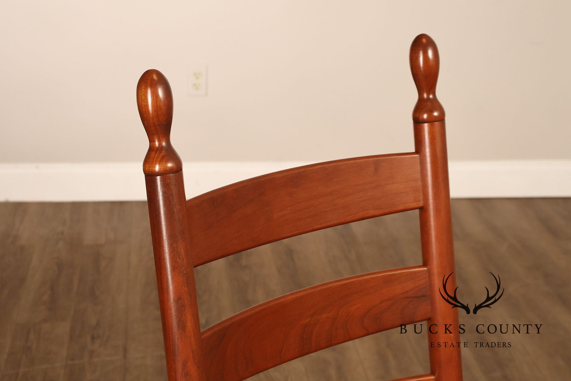 The Keystone Collection Set of Four Solid Cherry Ladder Back Dining Chairs