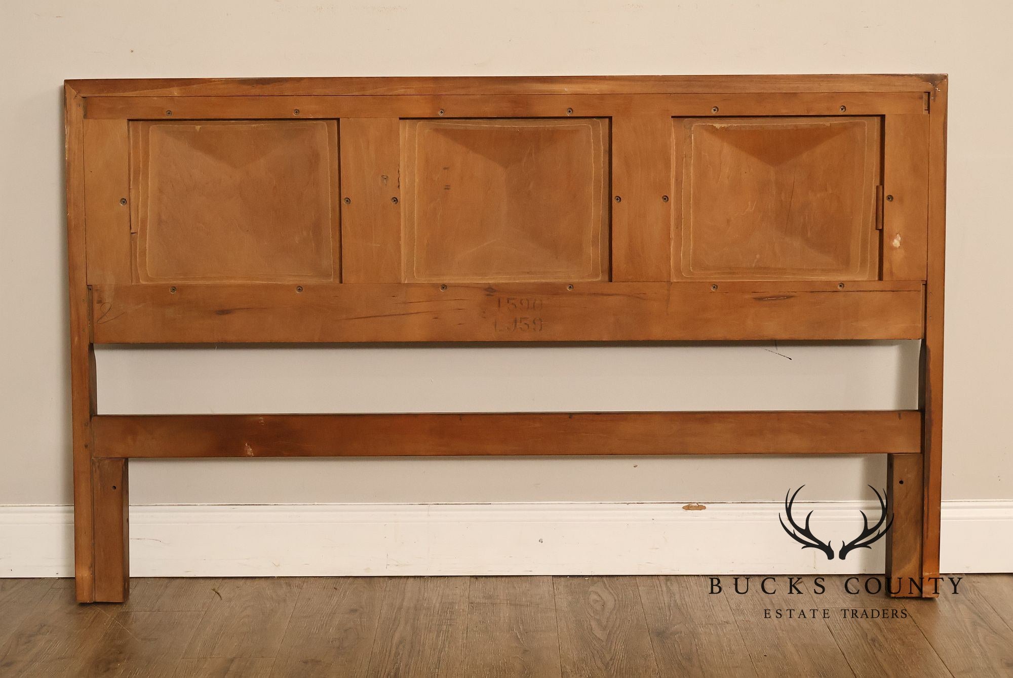 United Furniture Mid Century Diamond Walnut Queen Headboard