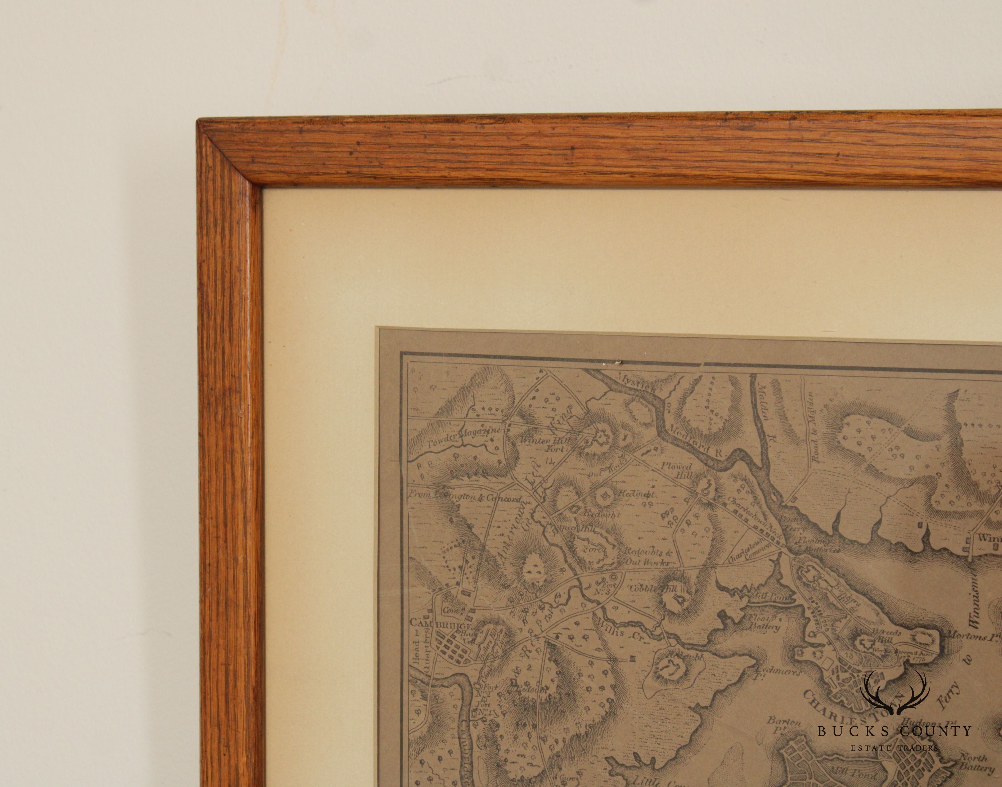 General Washington's Revolutionary Campaign War Map Framed