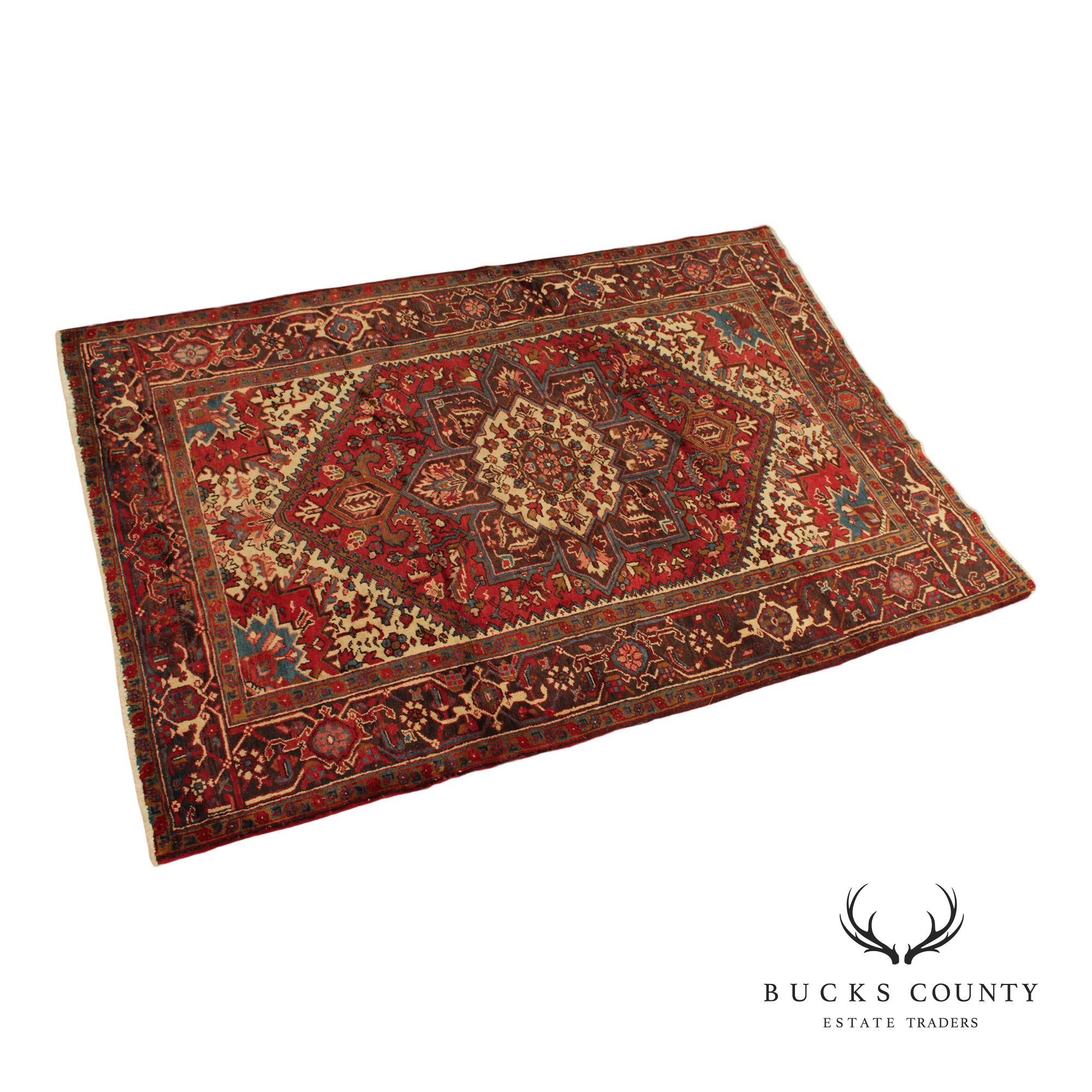 Vintage Heriz Hand-Tied Area Rug