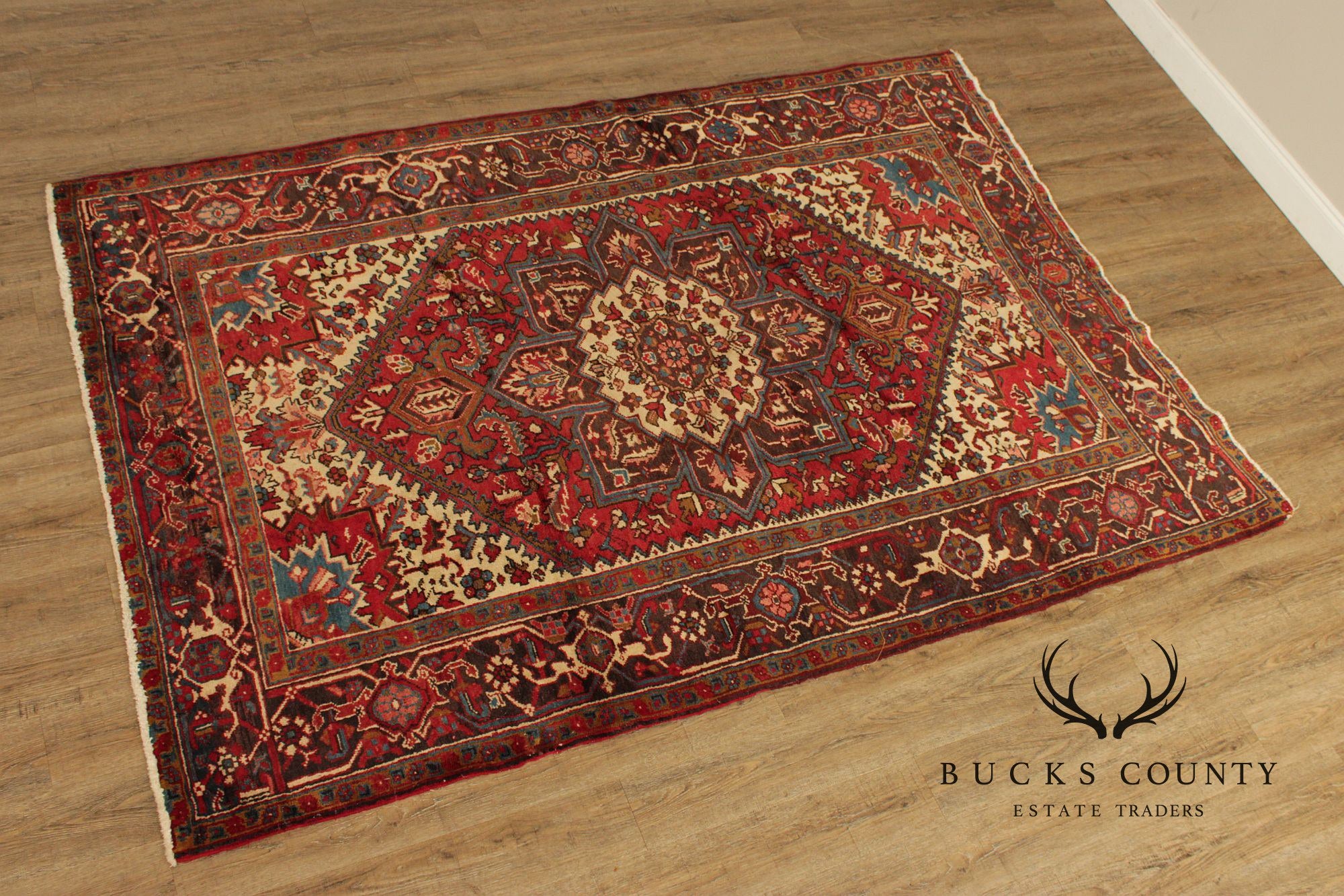 Vintage Heriz Hand-Tied Area Rug