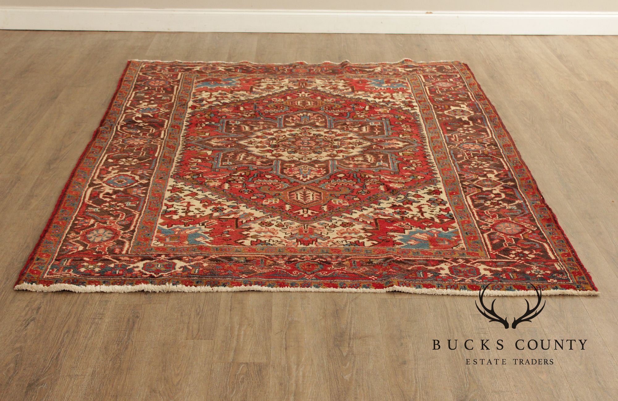 Vintage Heriz Hand-Tied Area Rug
