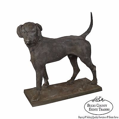 Antique 19th Century Zinc Morley's Dog Statue by J.W. Fiske (B)