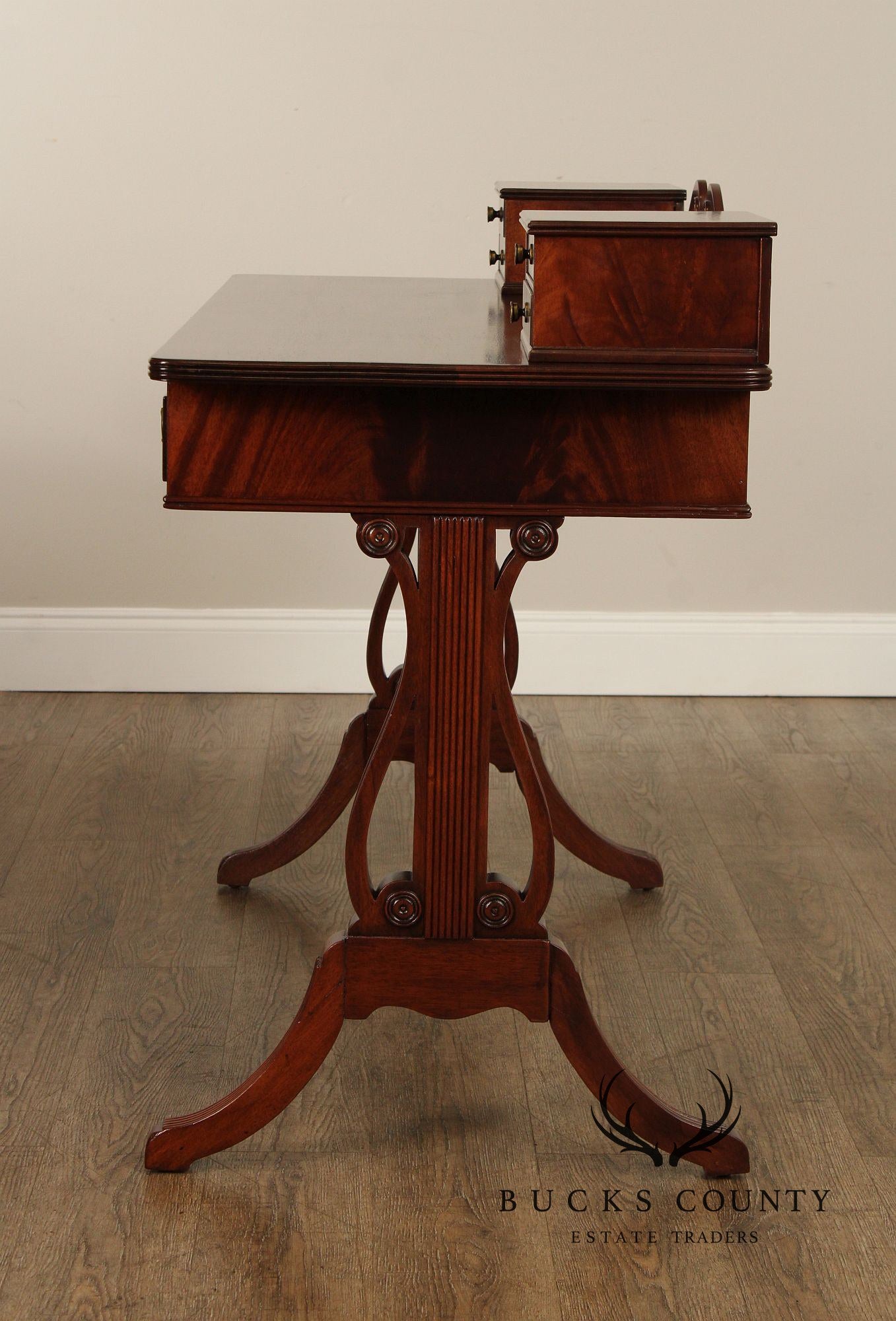 English Regency Style Vintage Mahogany Writing Desk