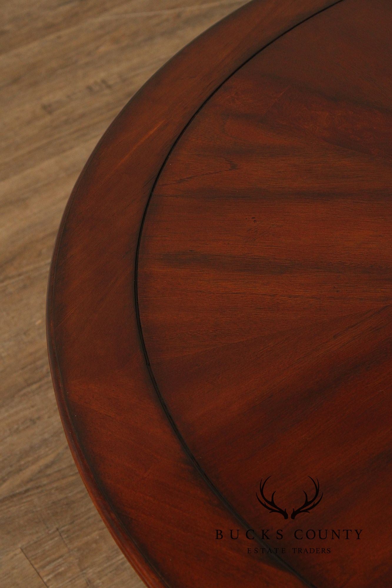 Regency Style Mahogany Round Top Coffee Table