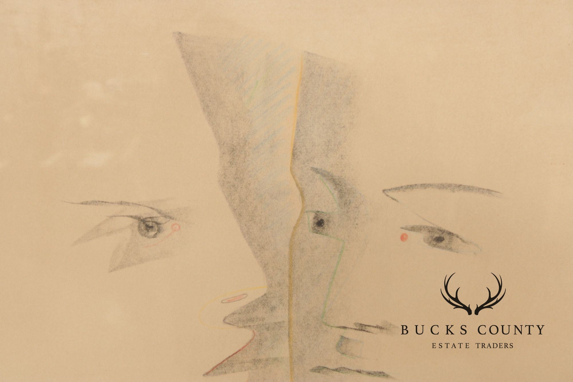 Jean Cocteau Limited Edition Print, 'Two Heads'
