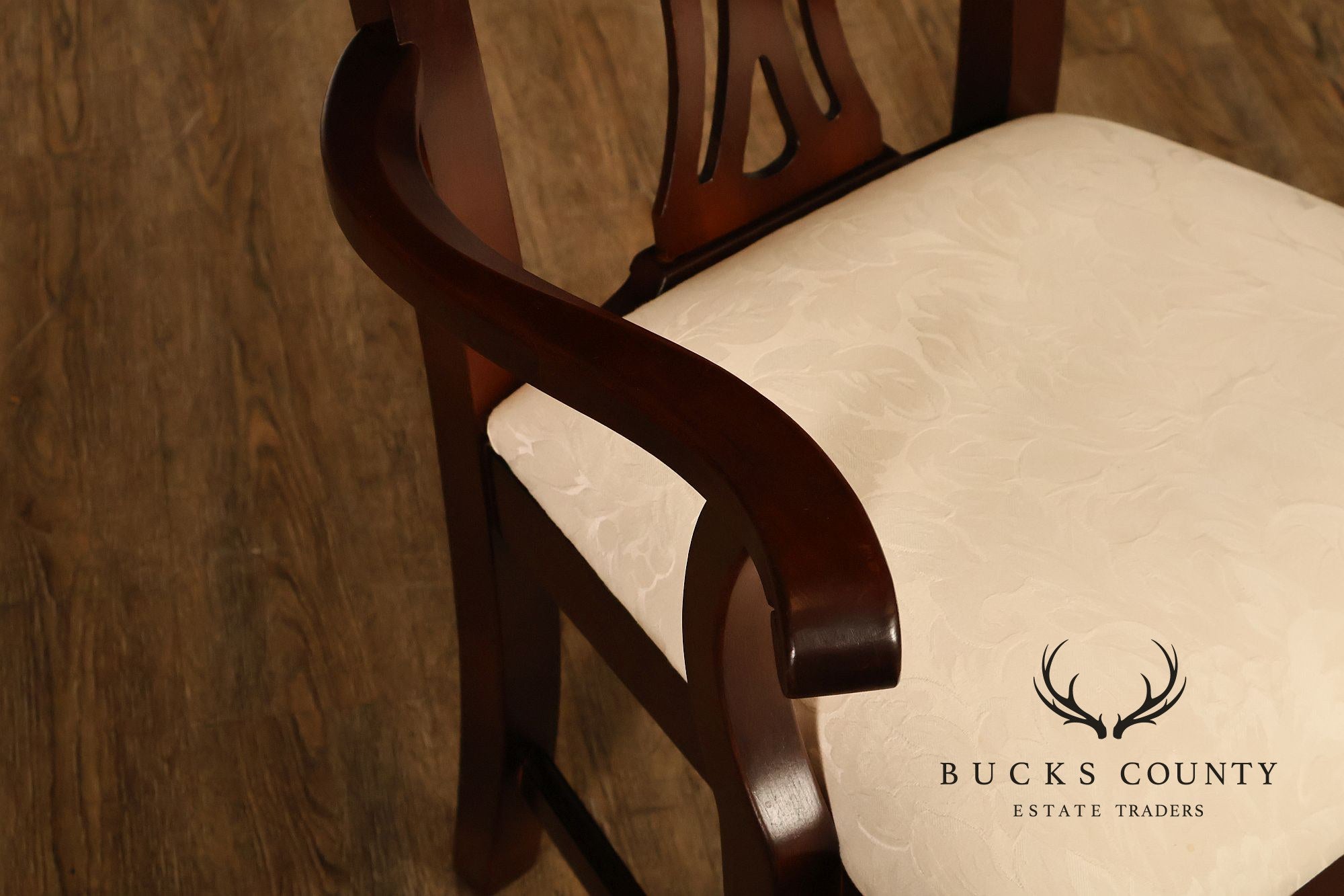 Thomasville Chippendale Style Mahogany Set Of Six Dining Chairs